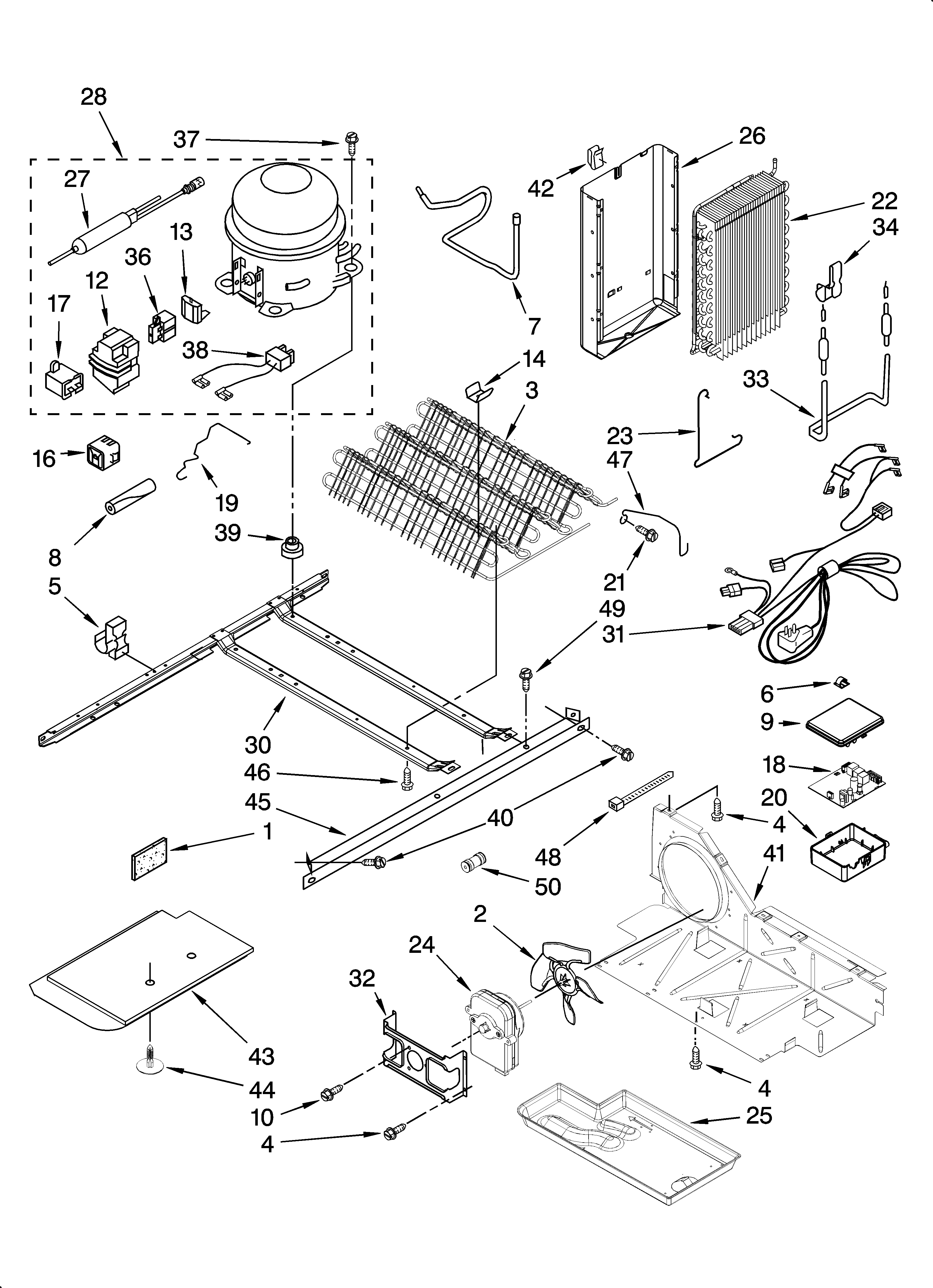 Whirlpool GD5RHAXTQ01 unit parts diagram