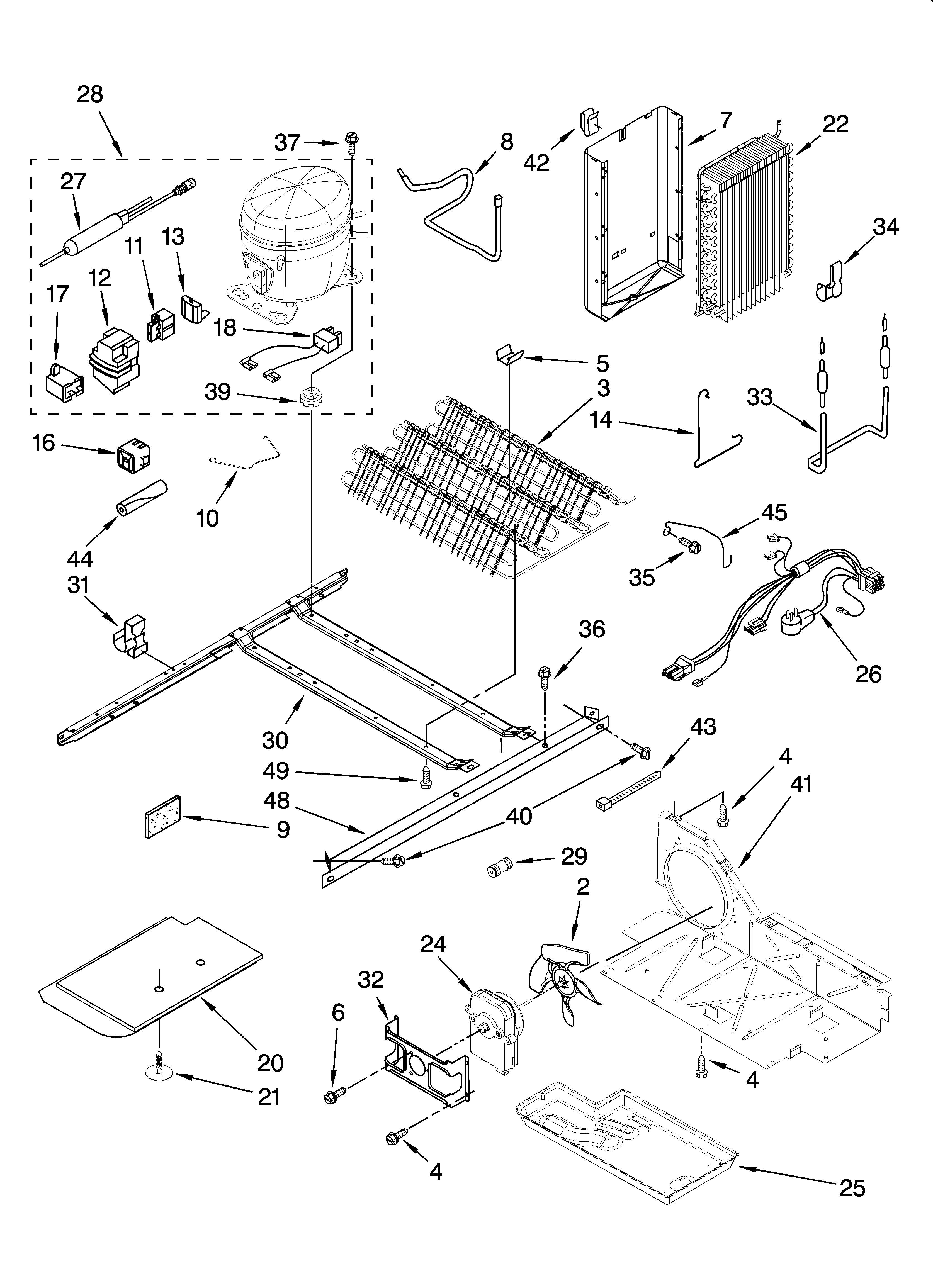 KitchenAid KSRP22FTWH01 unit parts diagram