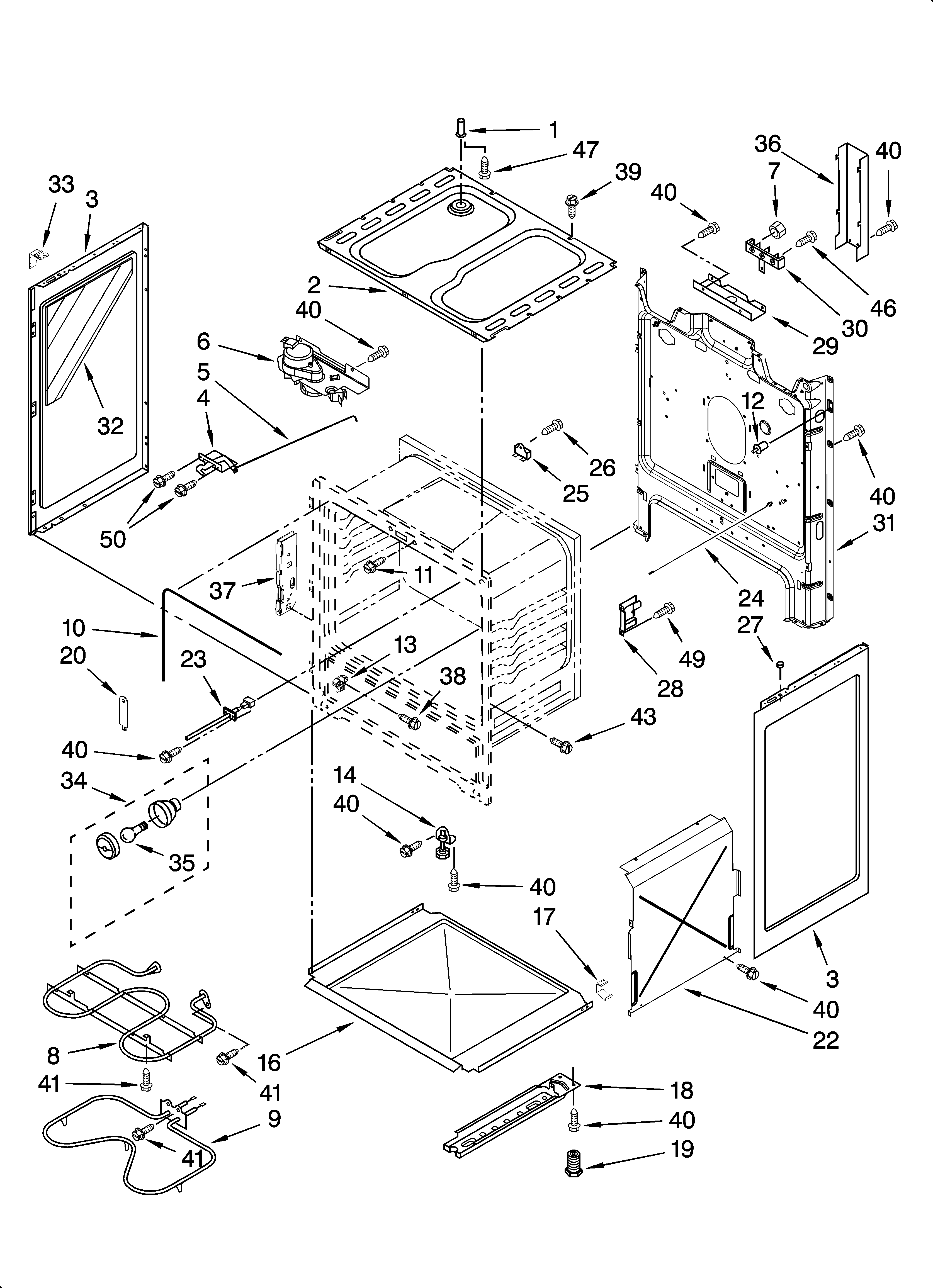 Estate TES326RD3 chassis parts diagram