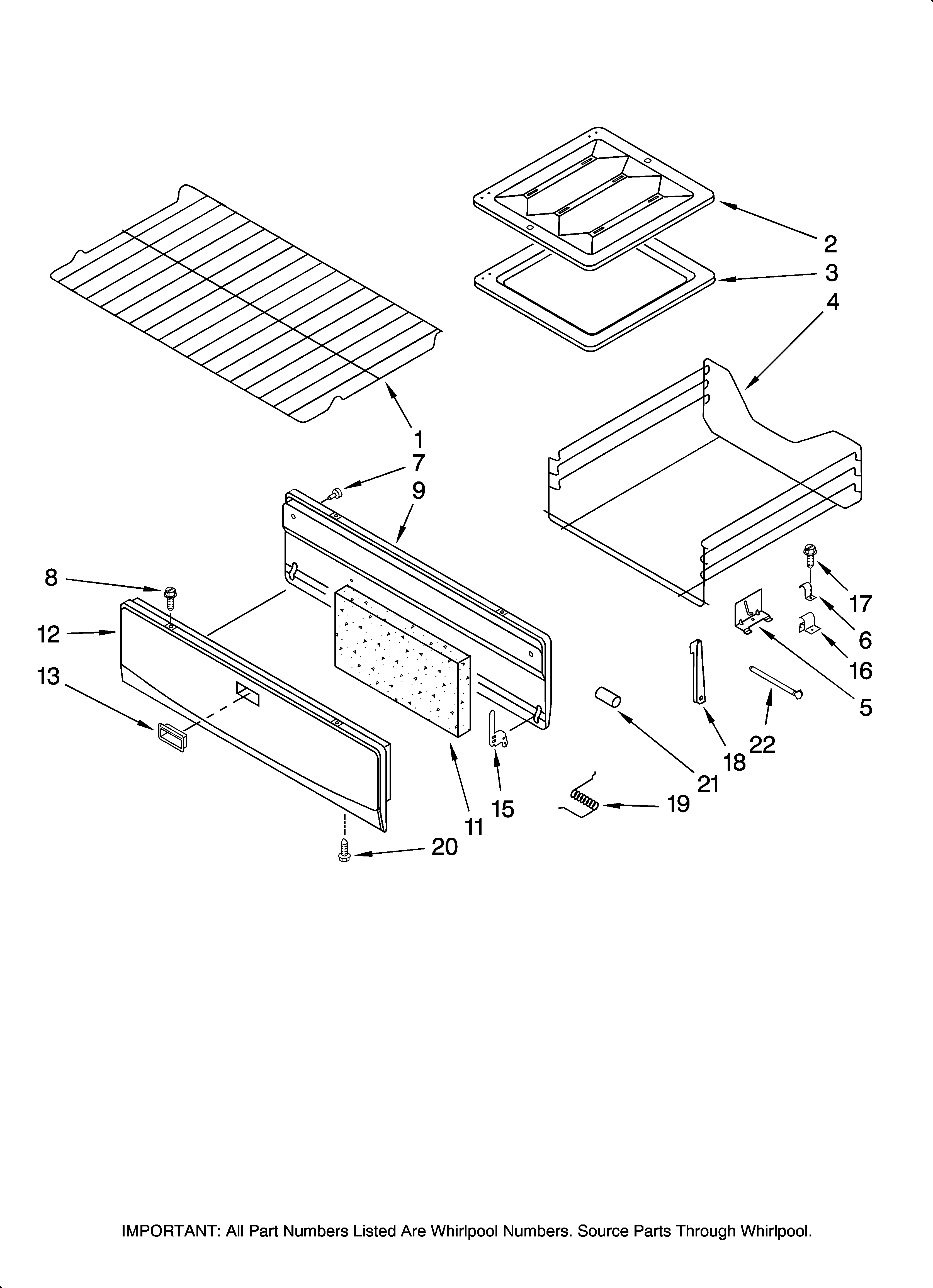 Magic Chef CGRP305TDW0 oven & broiler parts diagram