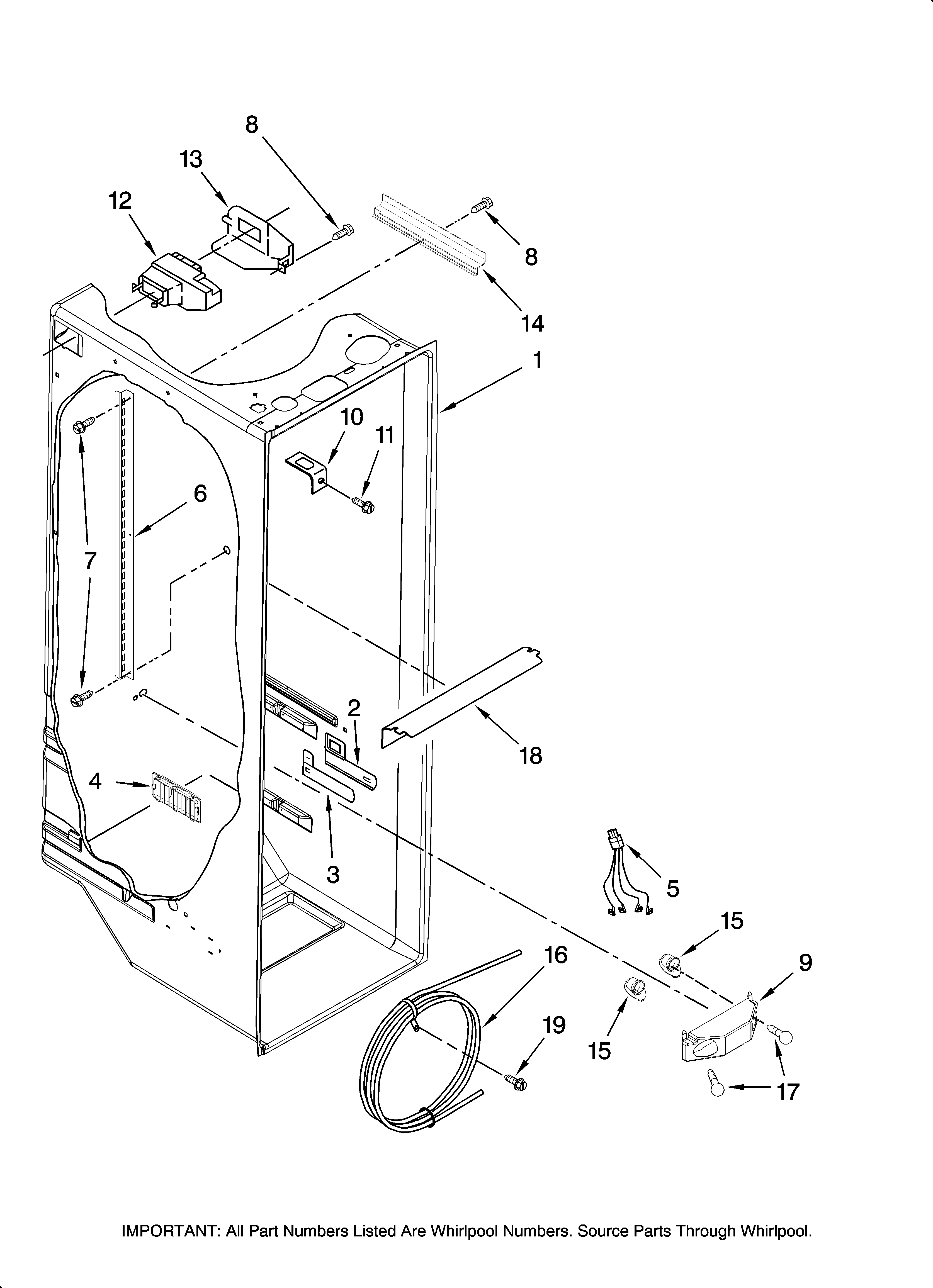 Maytag MSD2269KEB00 refrigerator liner parts diagram