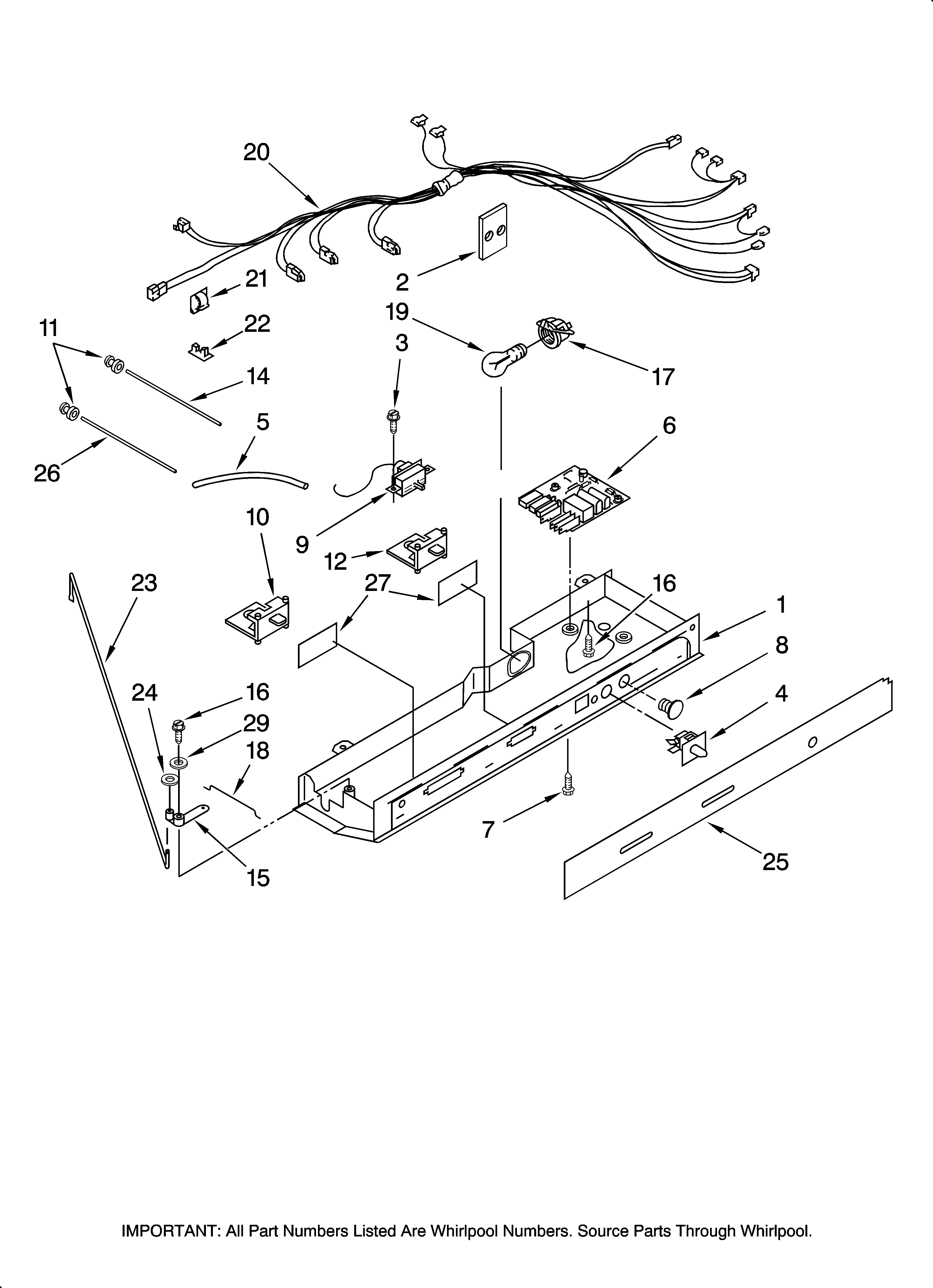 Maytag MSD2269KEB00 control parts diagram