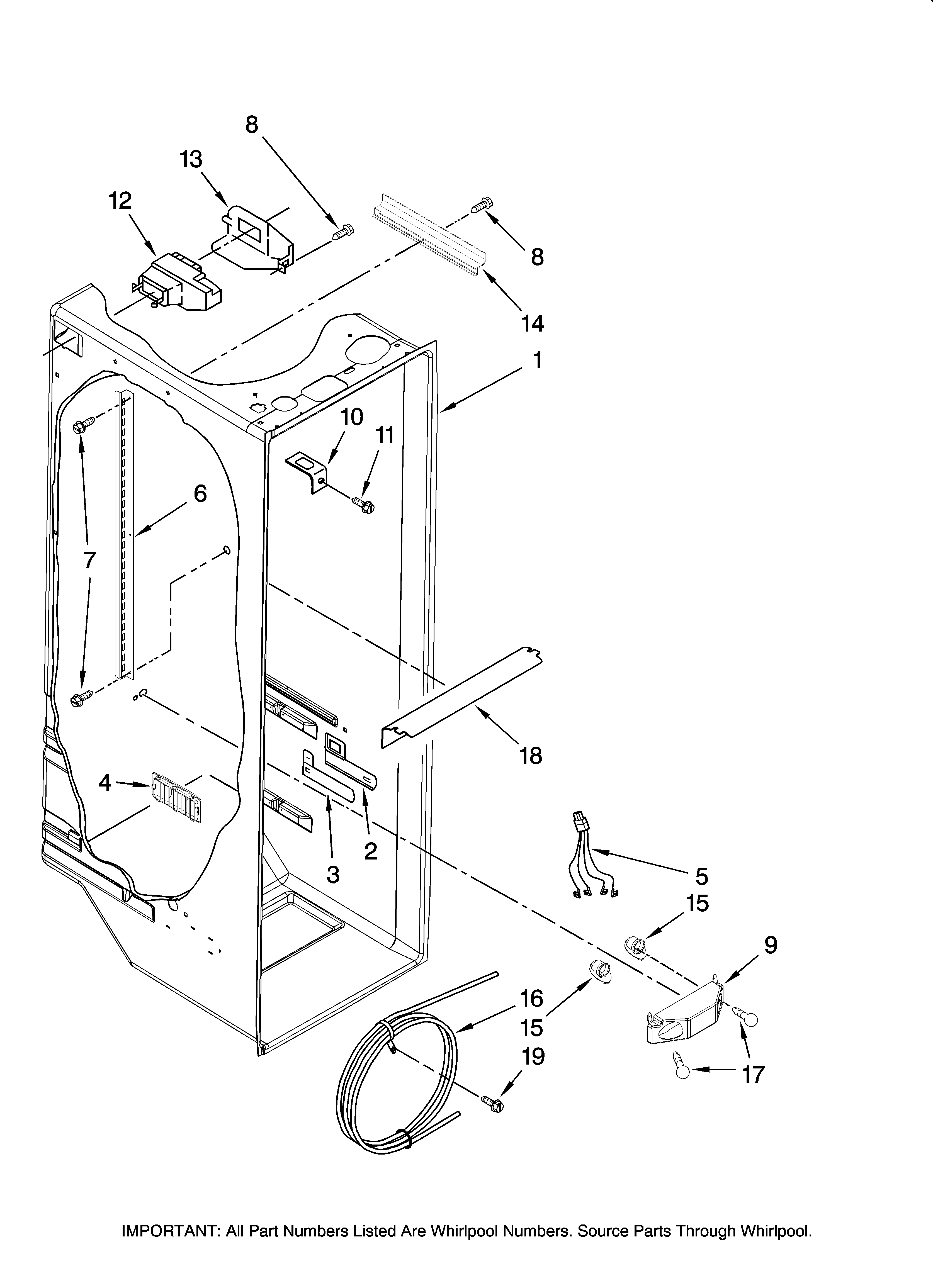 Maytag MSD2669KEA01 refrigerator liner parts diagram