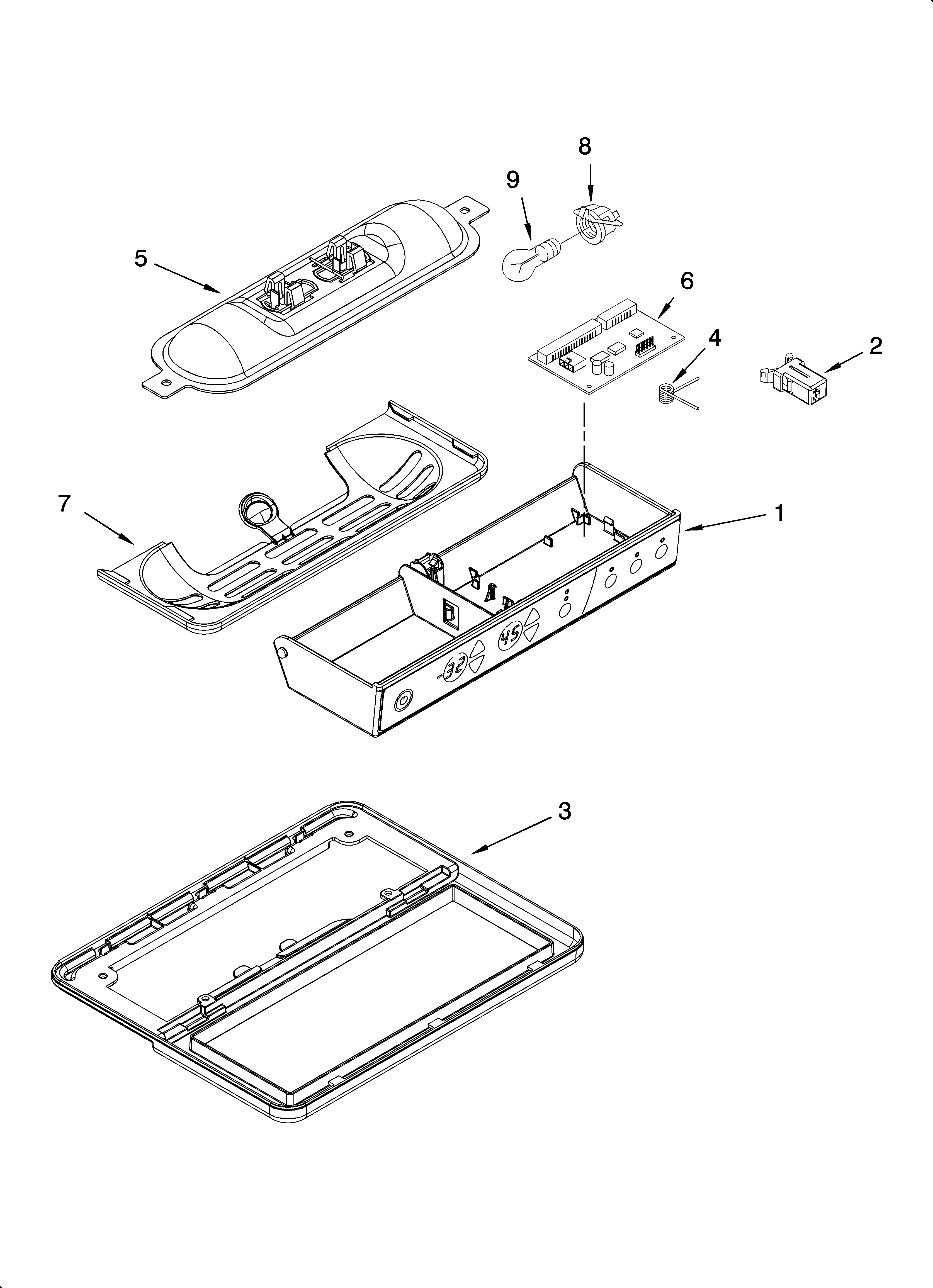 Whirlpool GC3SHEXNS16 control parts diagram