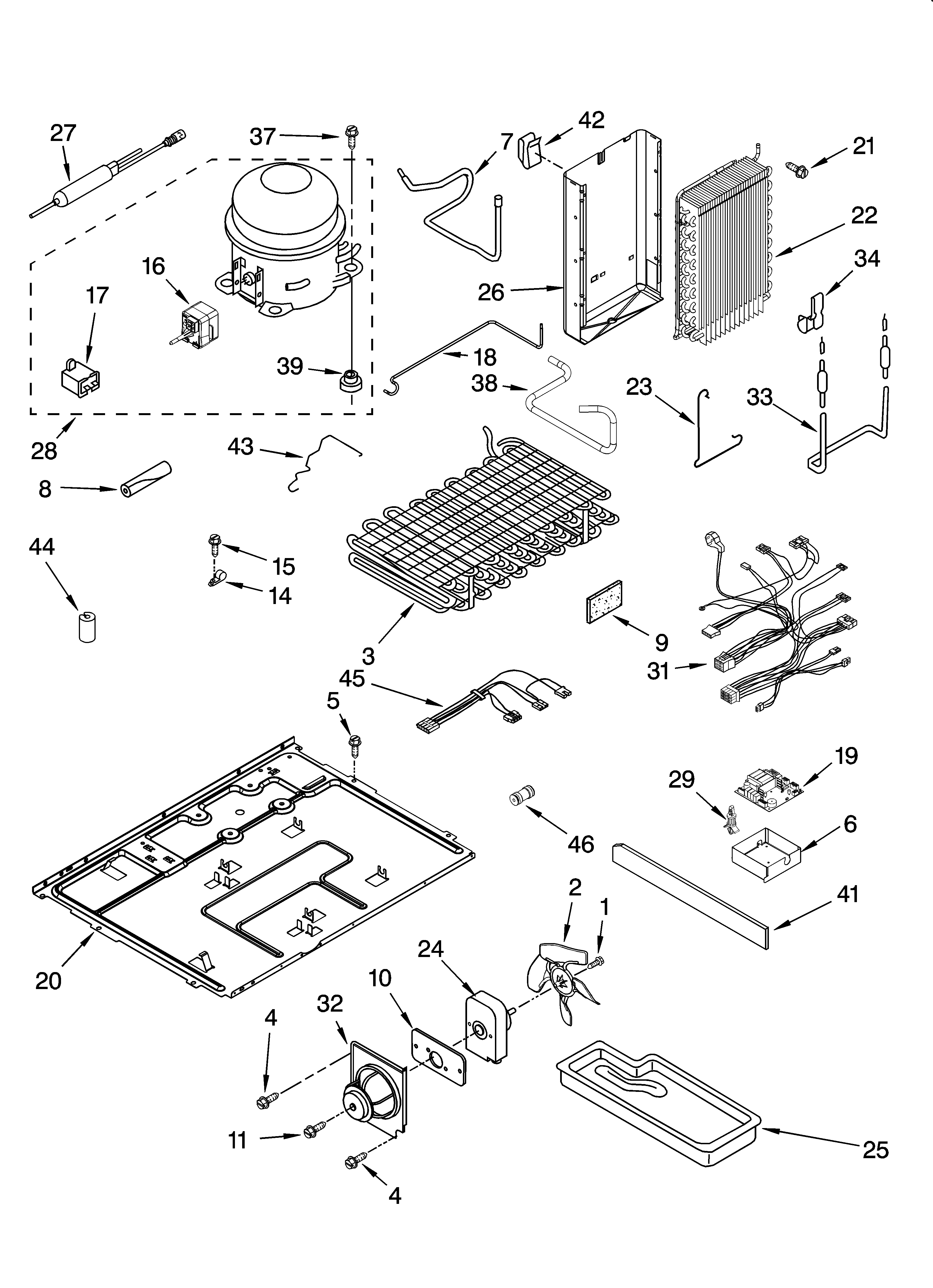 Whirlpool GC3SHEXNS16 unit parts diagram