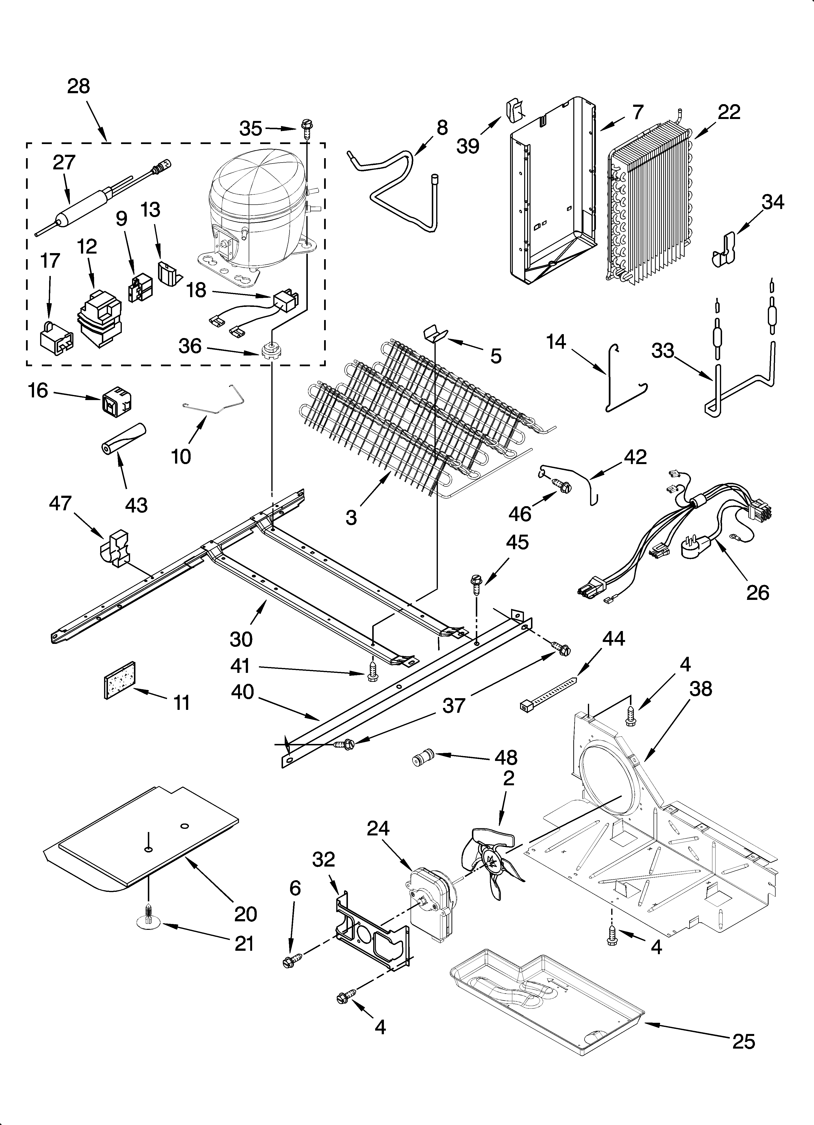 KitchenAid KSRG22FTST01 unit parts diagram