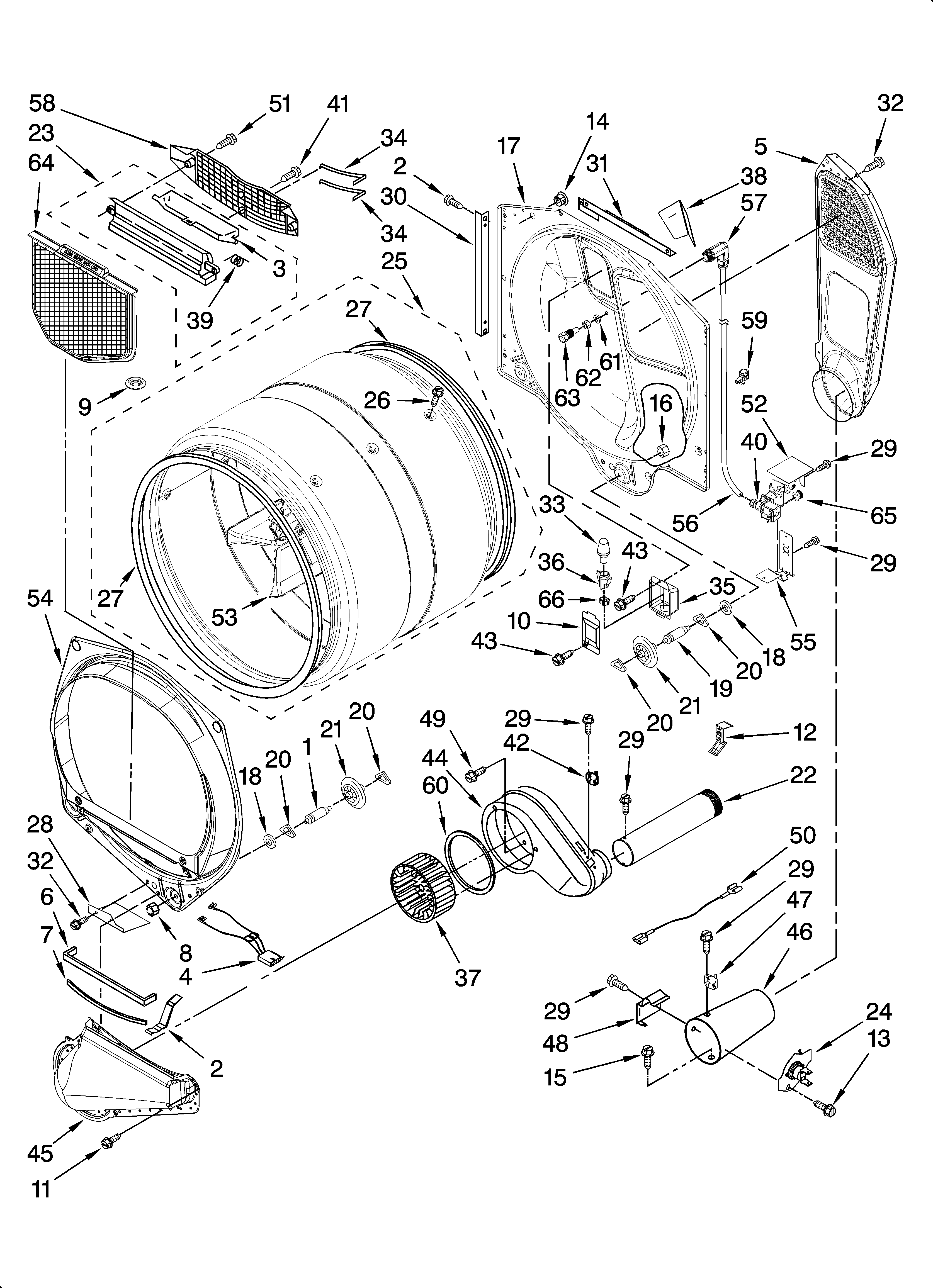 Whirlpool WGD9500TU0 bulkhead parts diagram