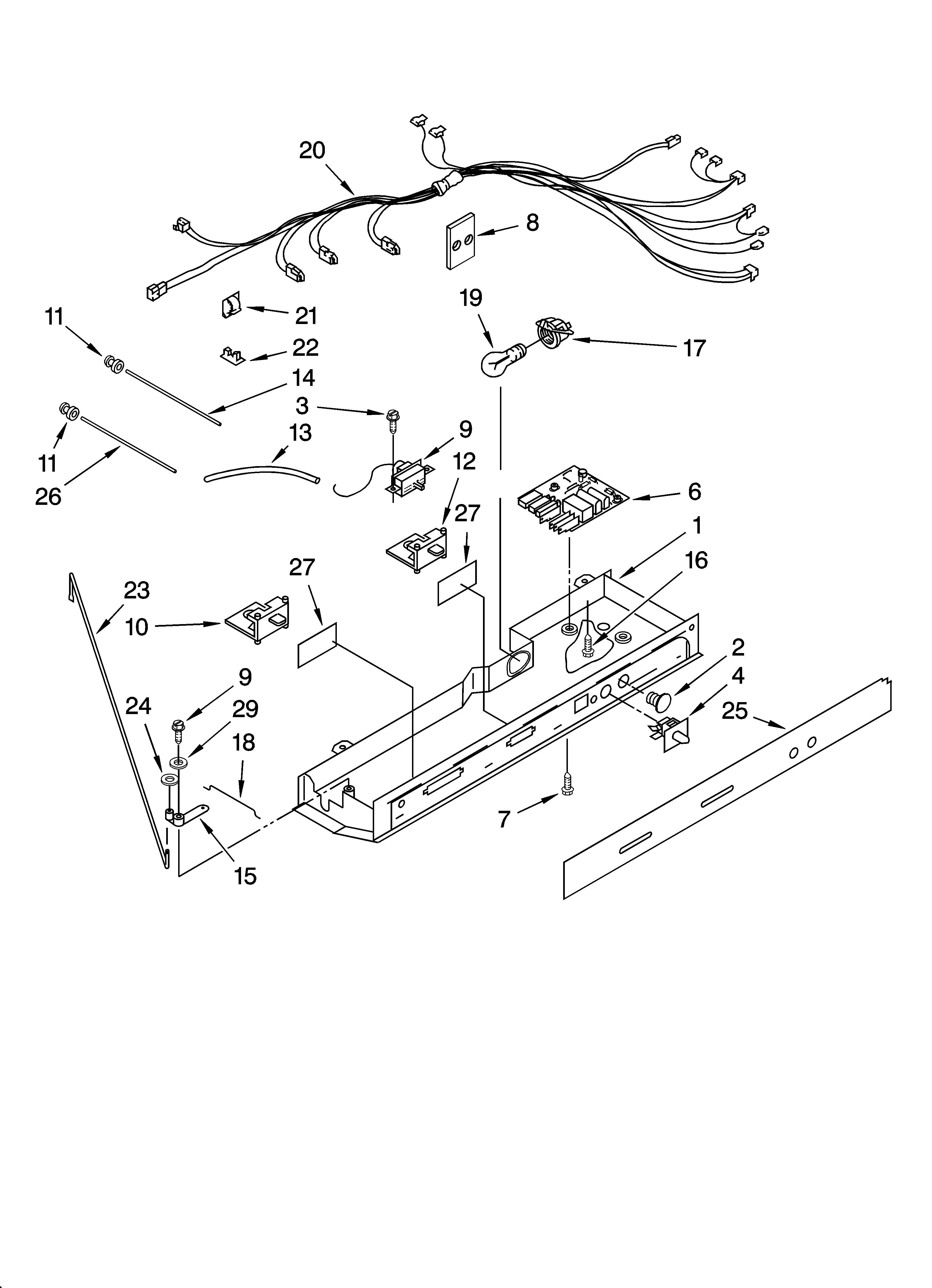 Whirlpool ES5LHAXSA02 control parts diagram