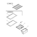Whirlpool ET0MSRXTQ00 shelf parts, optional parts diagram