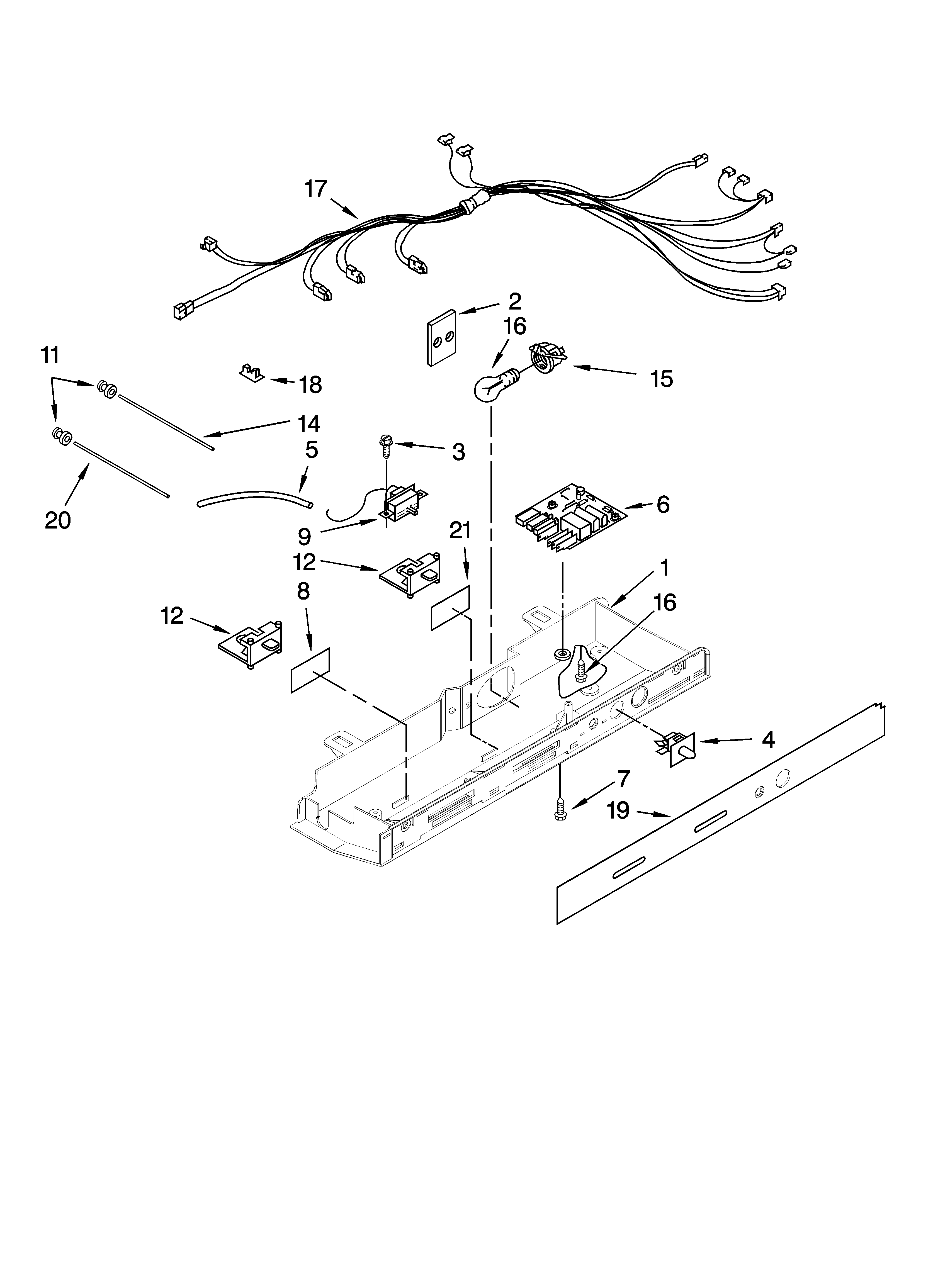 KitchenAid KSRX25FTSS01 control parts diagram