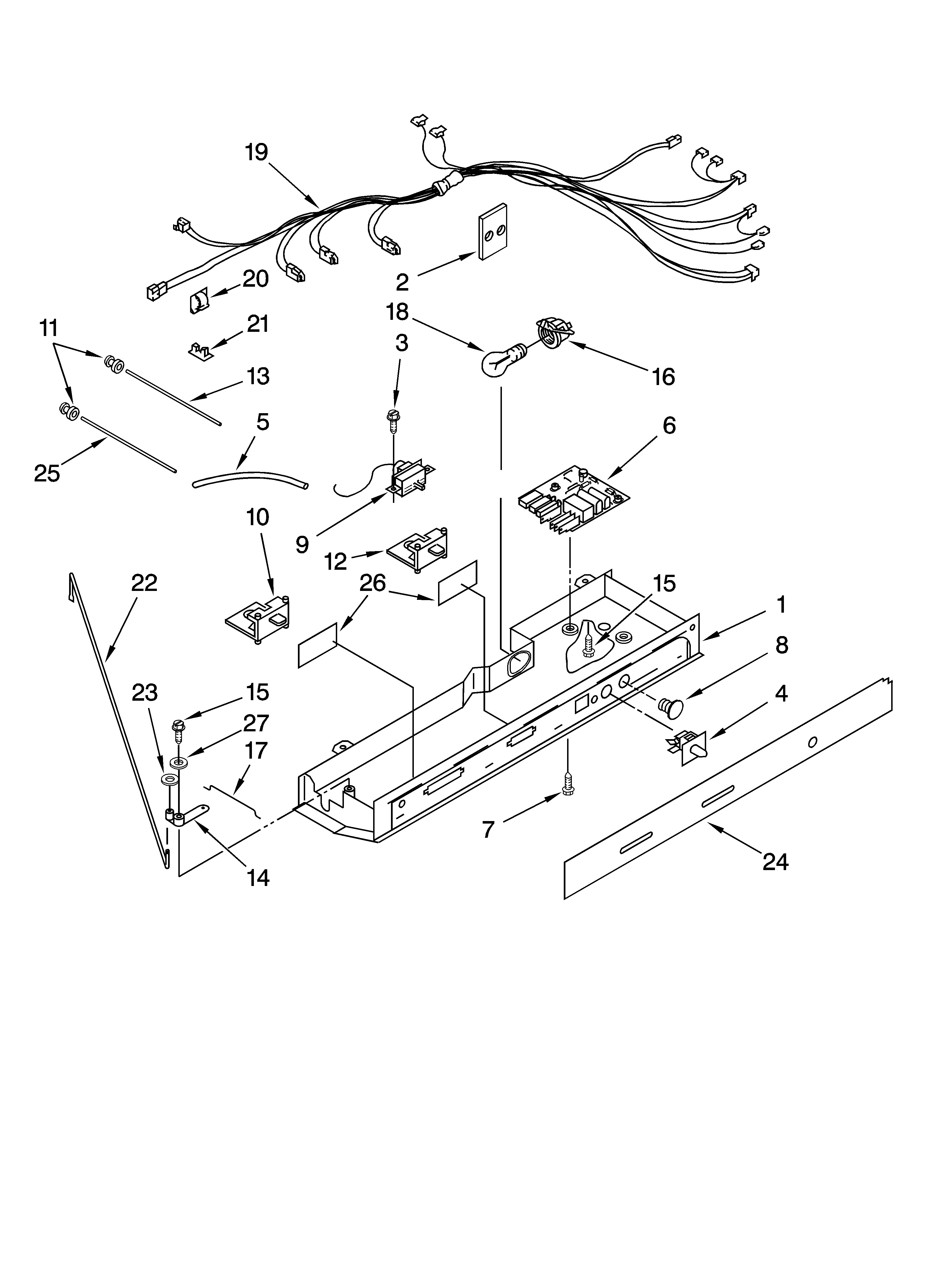 Maytag MSD2258KEU00 control parts diagram