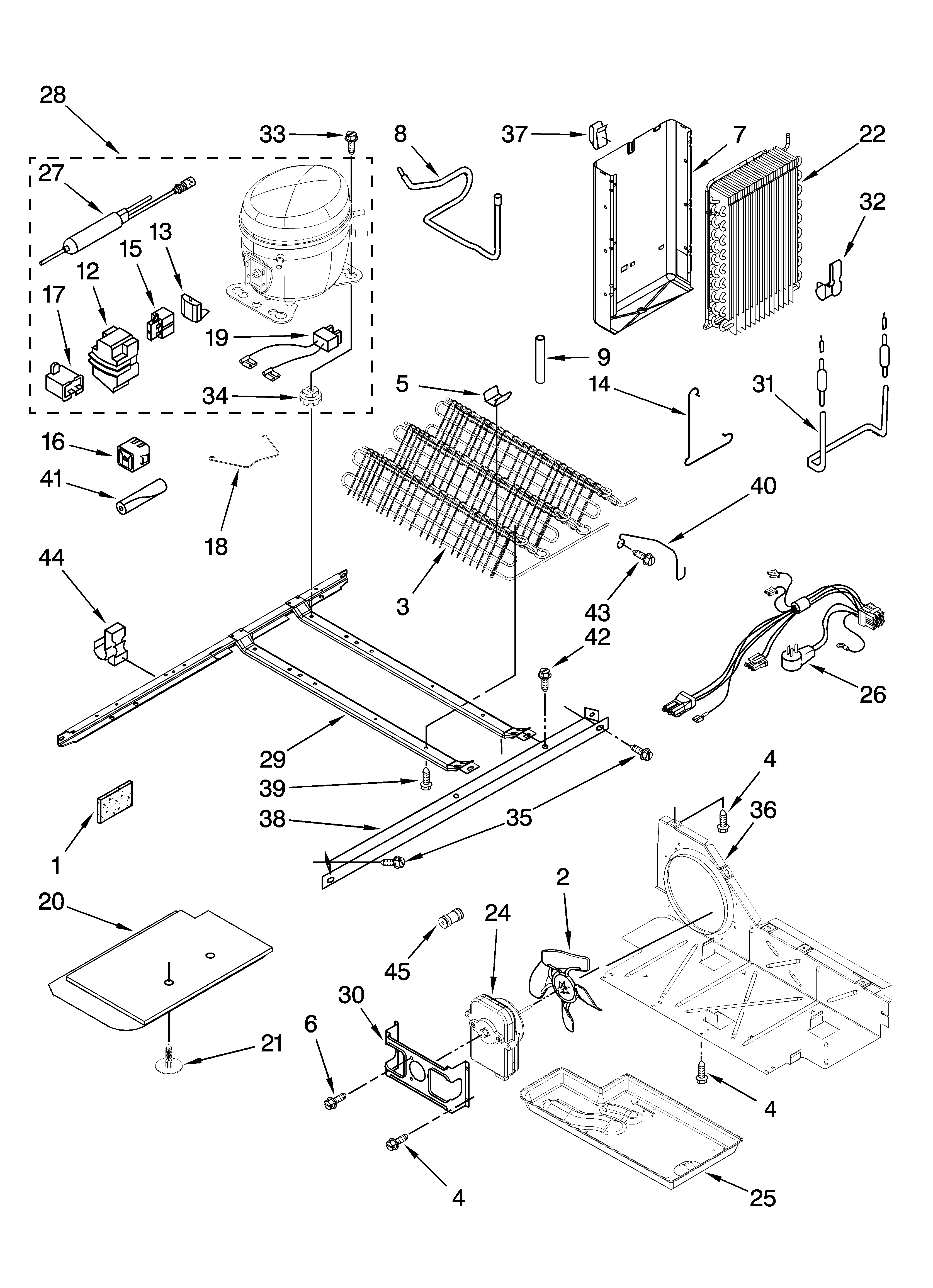 Maytag MSD2258KES01 unit parts diagram