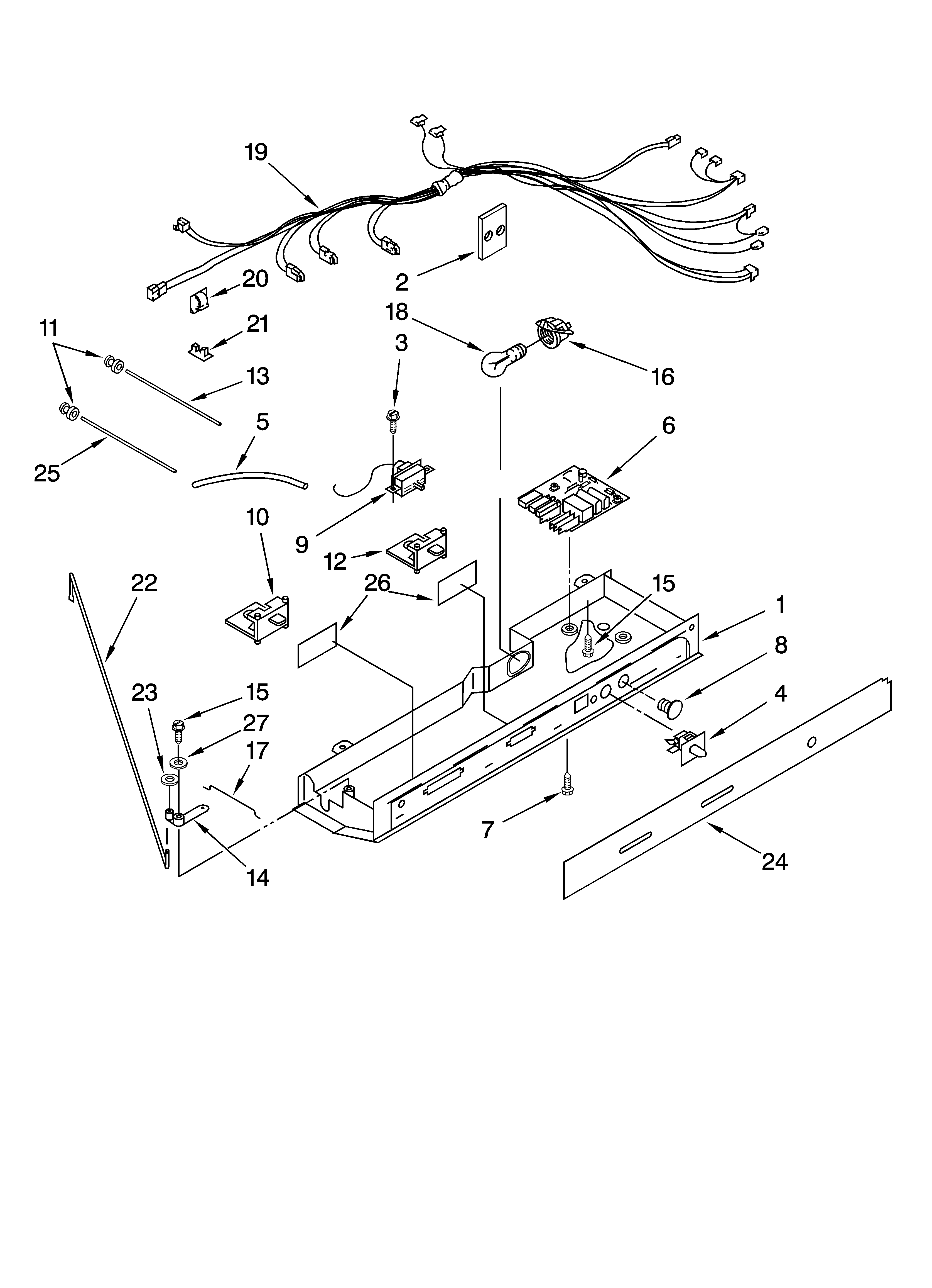 Maytag MSD2258KES01 control parts diagram