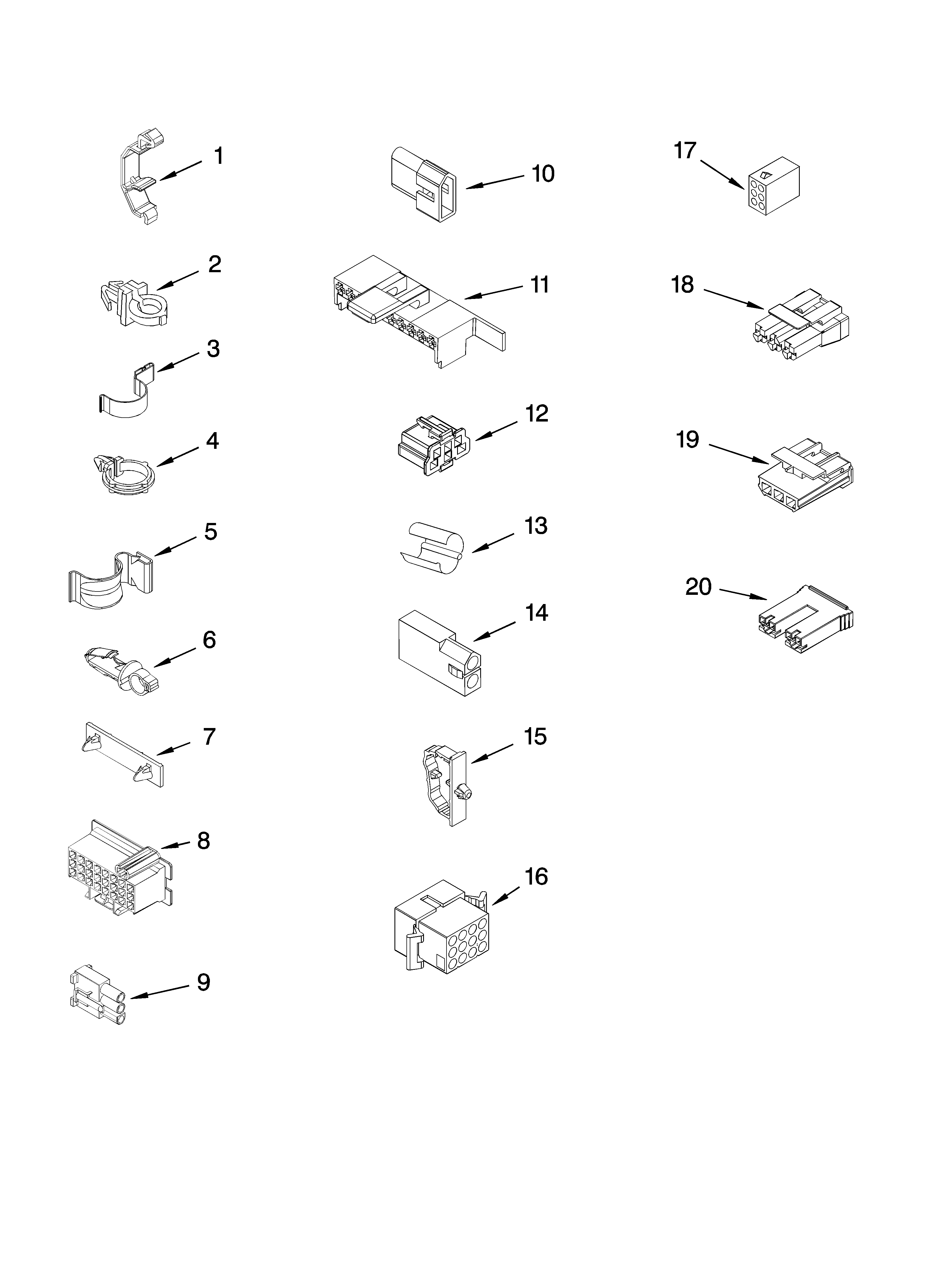 Admiral 4KATW4605TQ0 wiring harness parts diagram