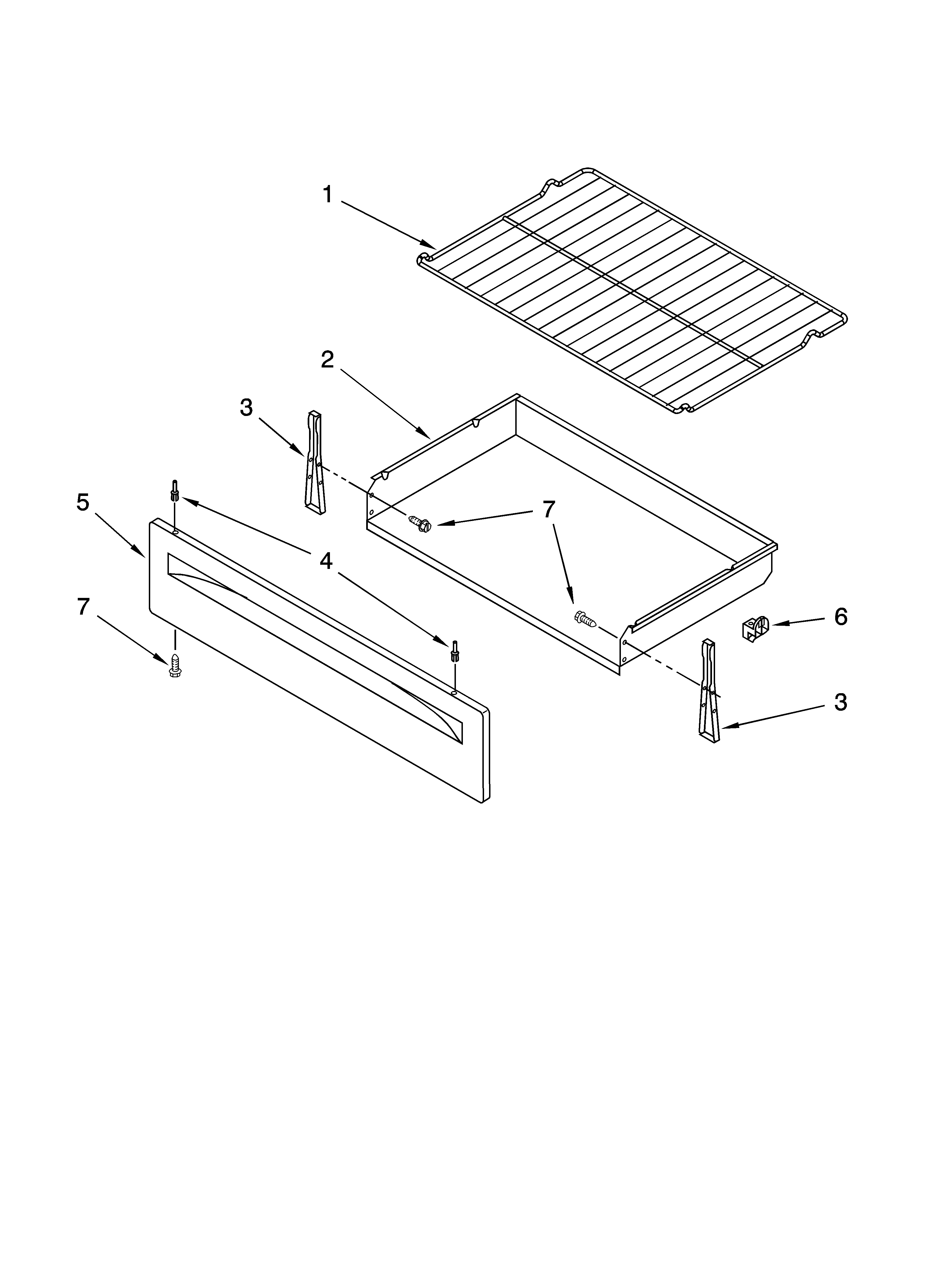 Magic Chef CERS858TCD0 drawer & broiler parts diagram