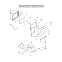 Maytag MERH865RAS13 door/drawer parts (except stainless) diagram