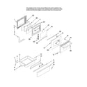 Maytag MERH865RAS13 door/drawer parts (stainless only) diagram