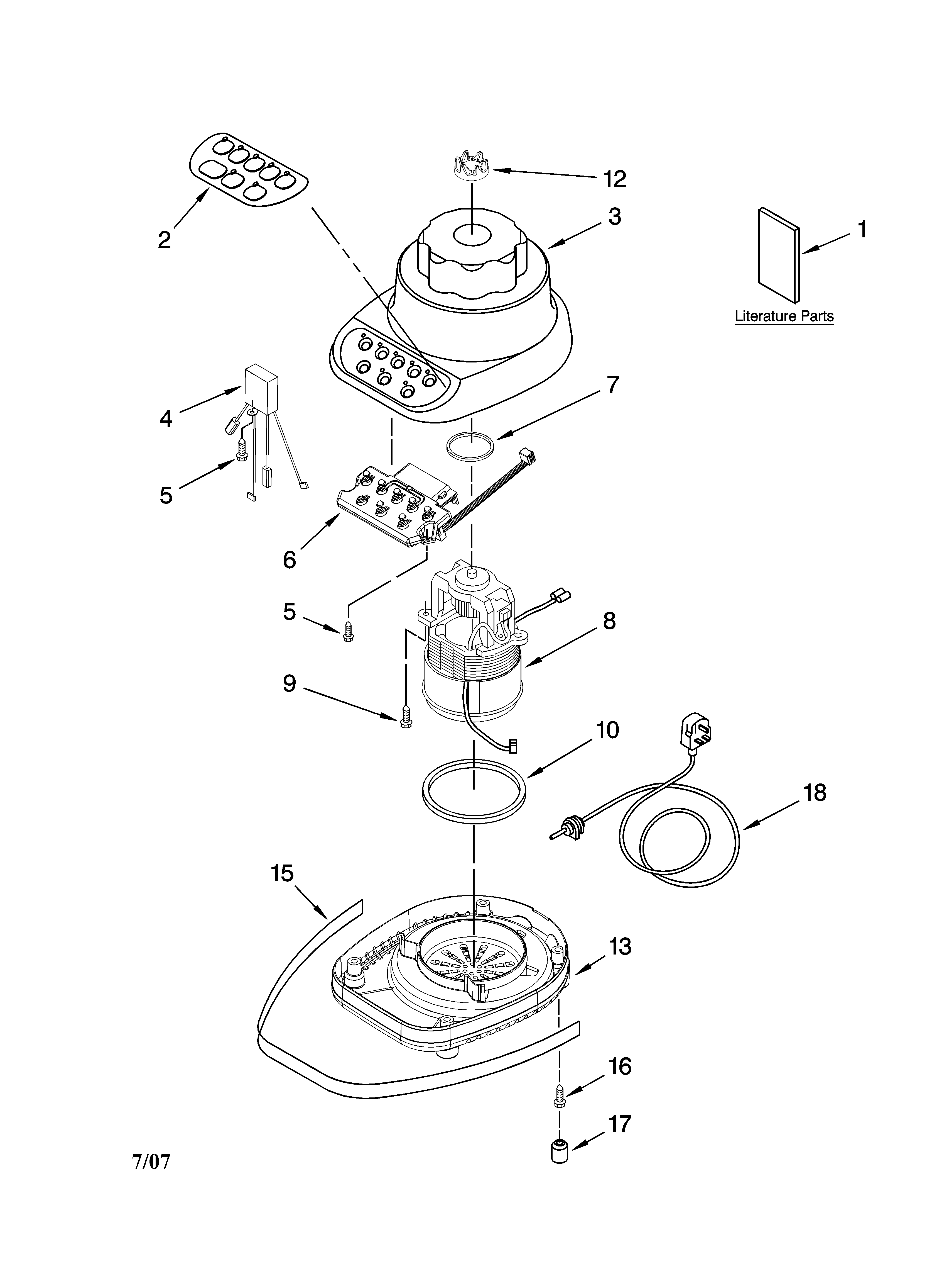 KitchenAid 5KSB52BMY4 unit parts diagram