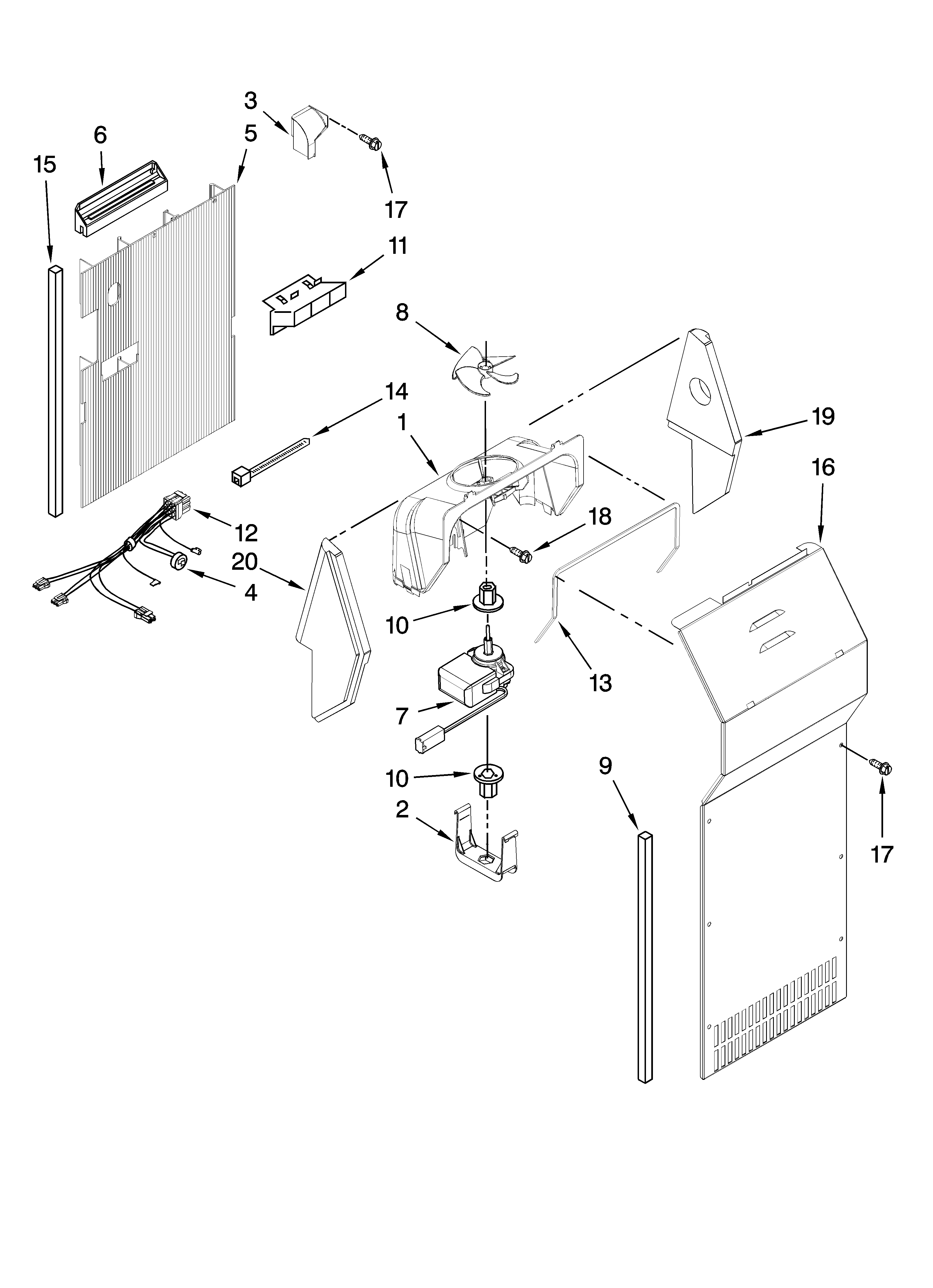Whirlpool ED2FVGXSS00 air flow parts diagram