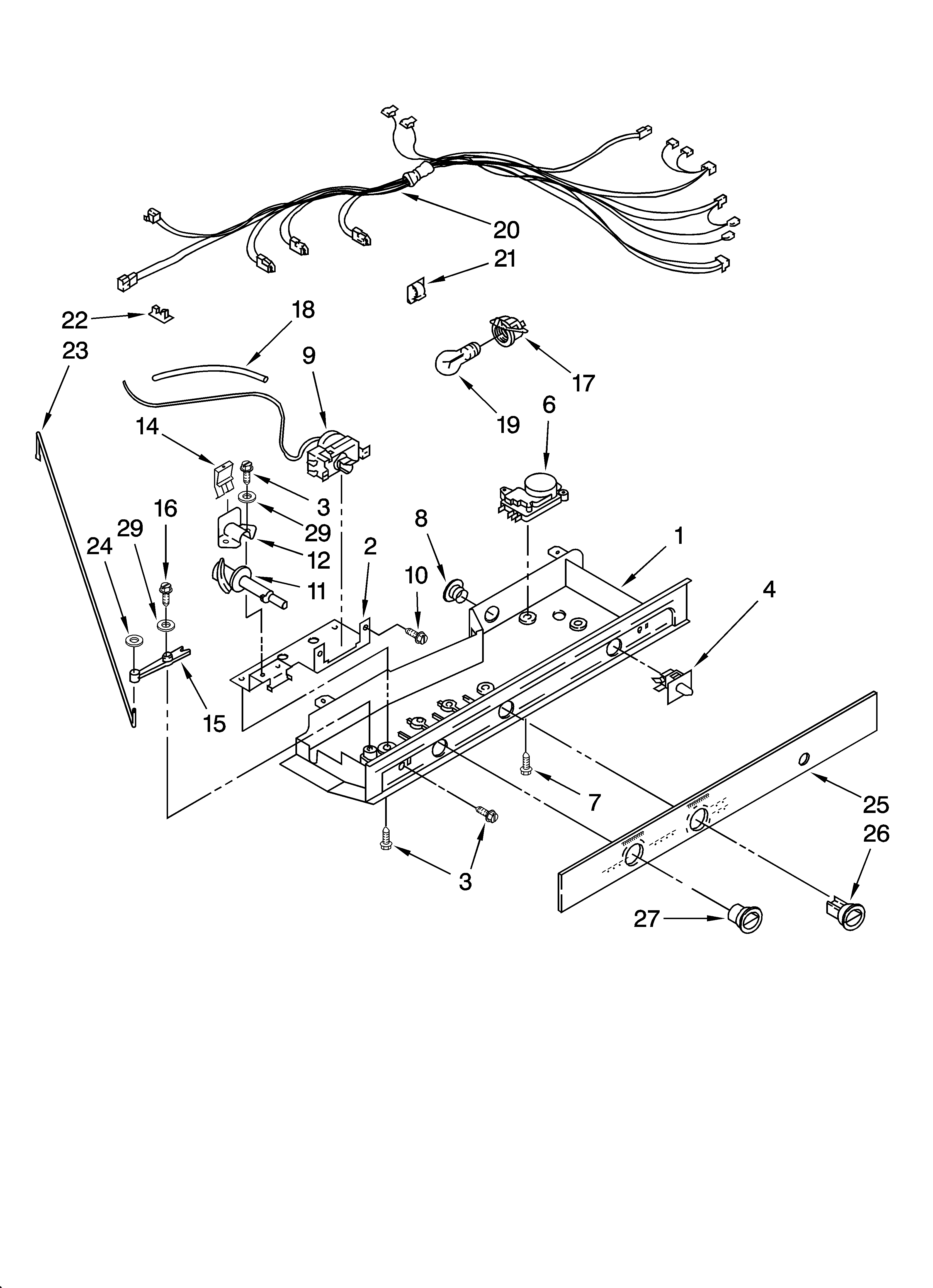 Whirlpool ED2FVGXSS00 control parts diagram