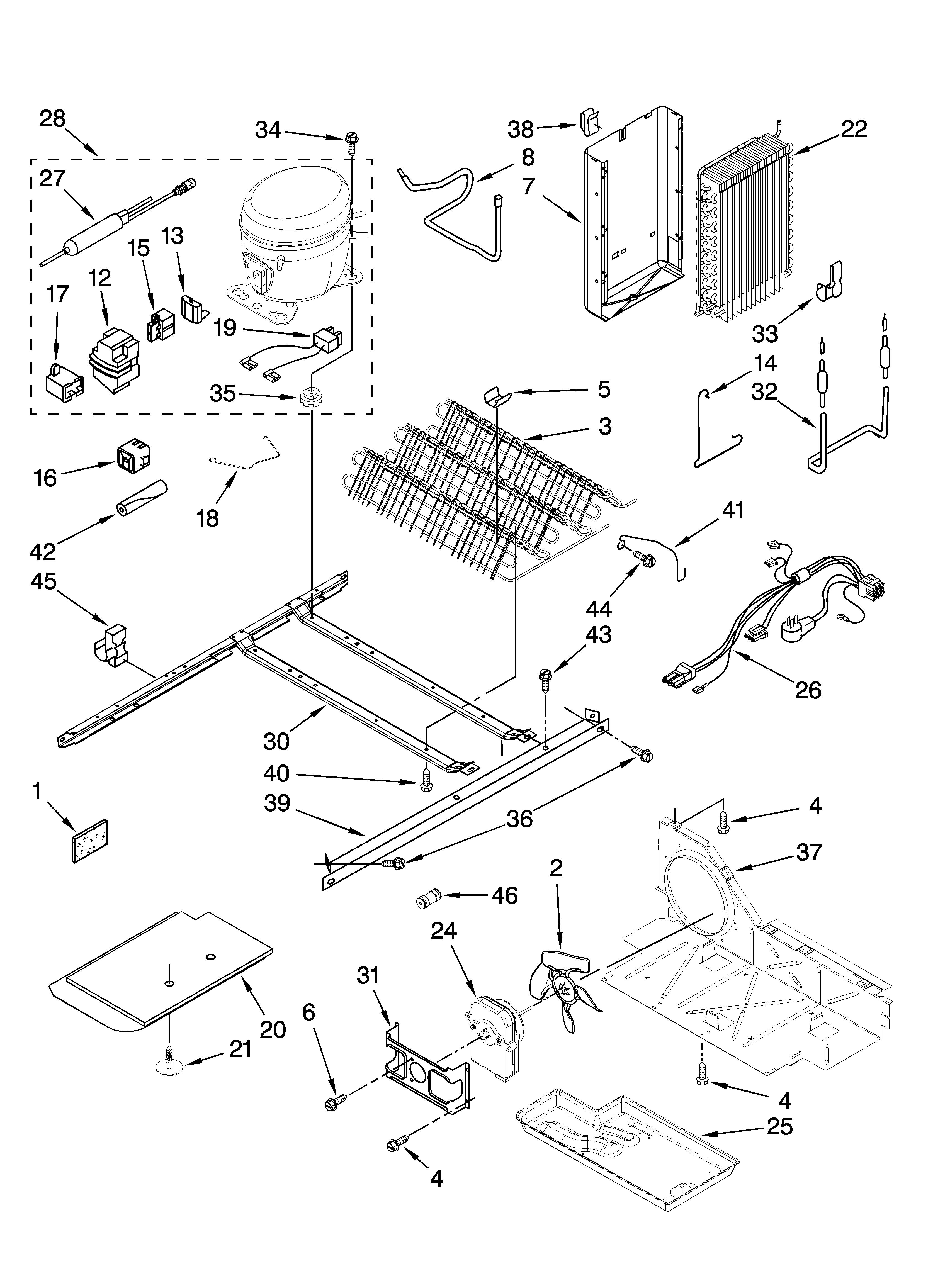 Whirlpool ED2JHAXTB01 unit parts diagram