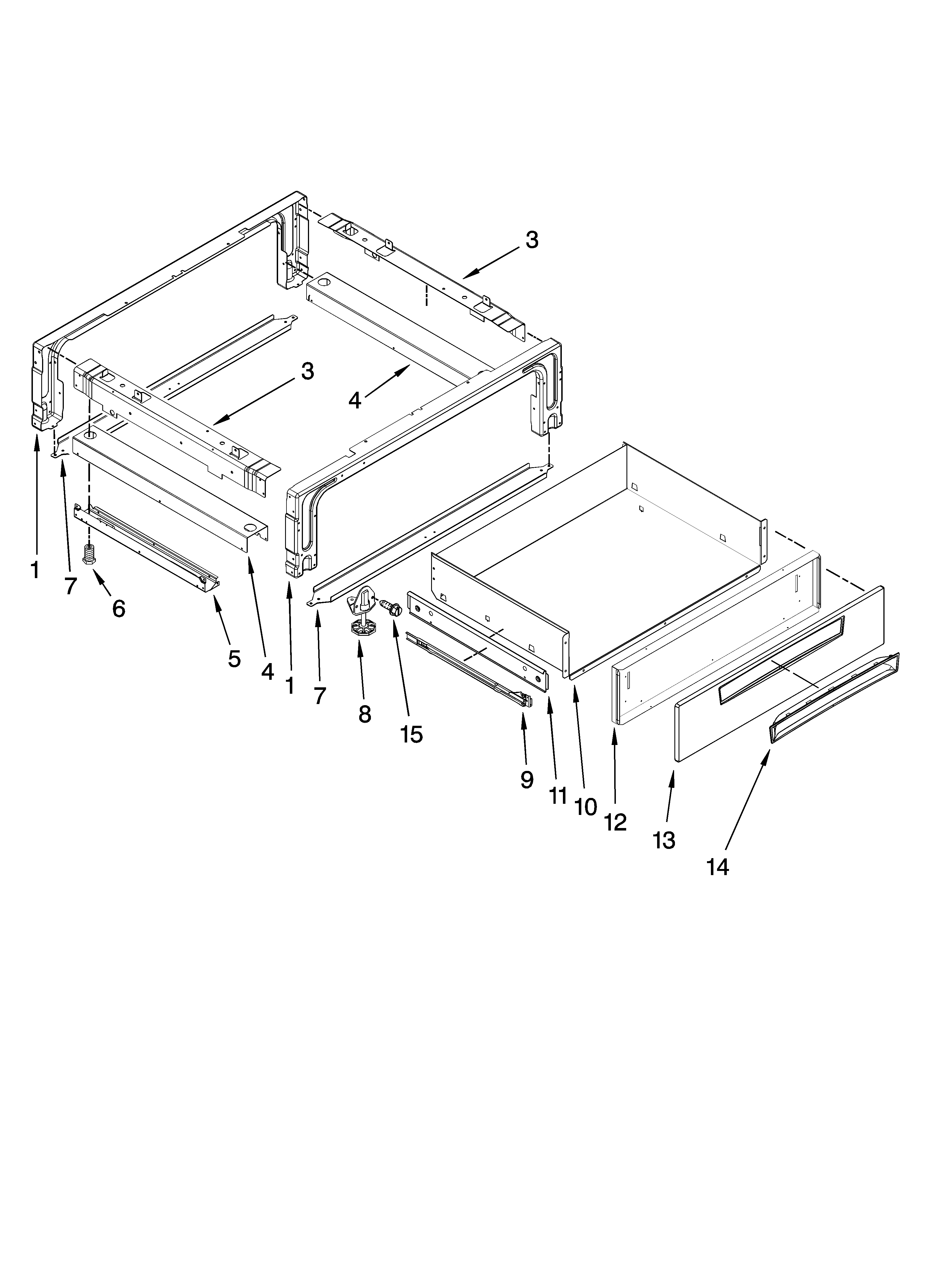 Whirlpool GW395LEPT05 drawer parts diagram