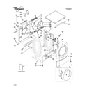 Whirlpool WFW9400SU00 top and cabinet parts diagram