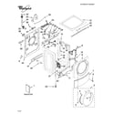 Whirlpool WFW9400SBA10 top and cabinet parts diagram