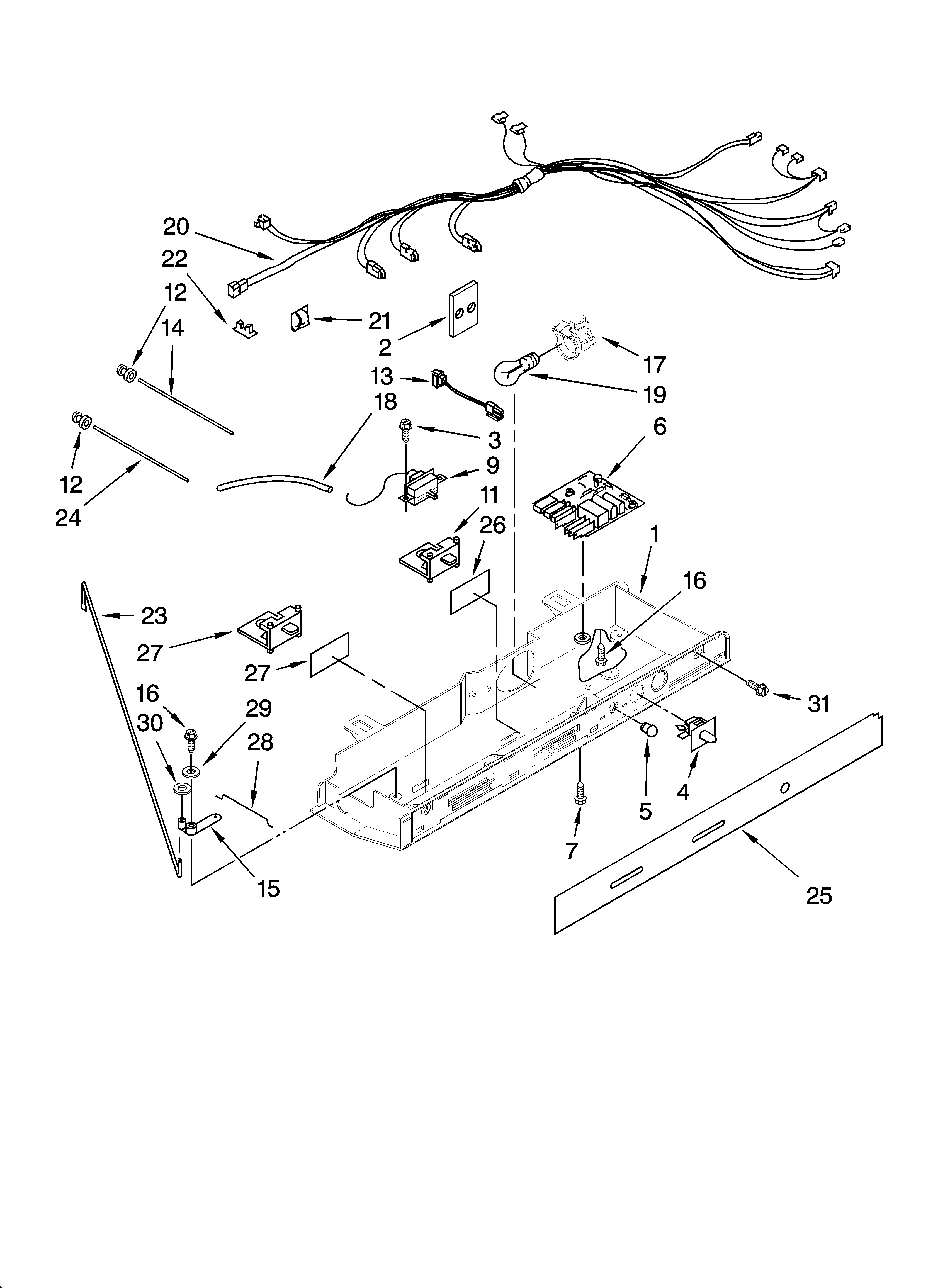 Whirlpool ED2FHEXSB03 control parts diagram