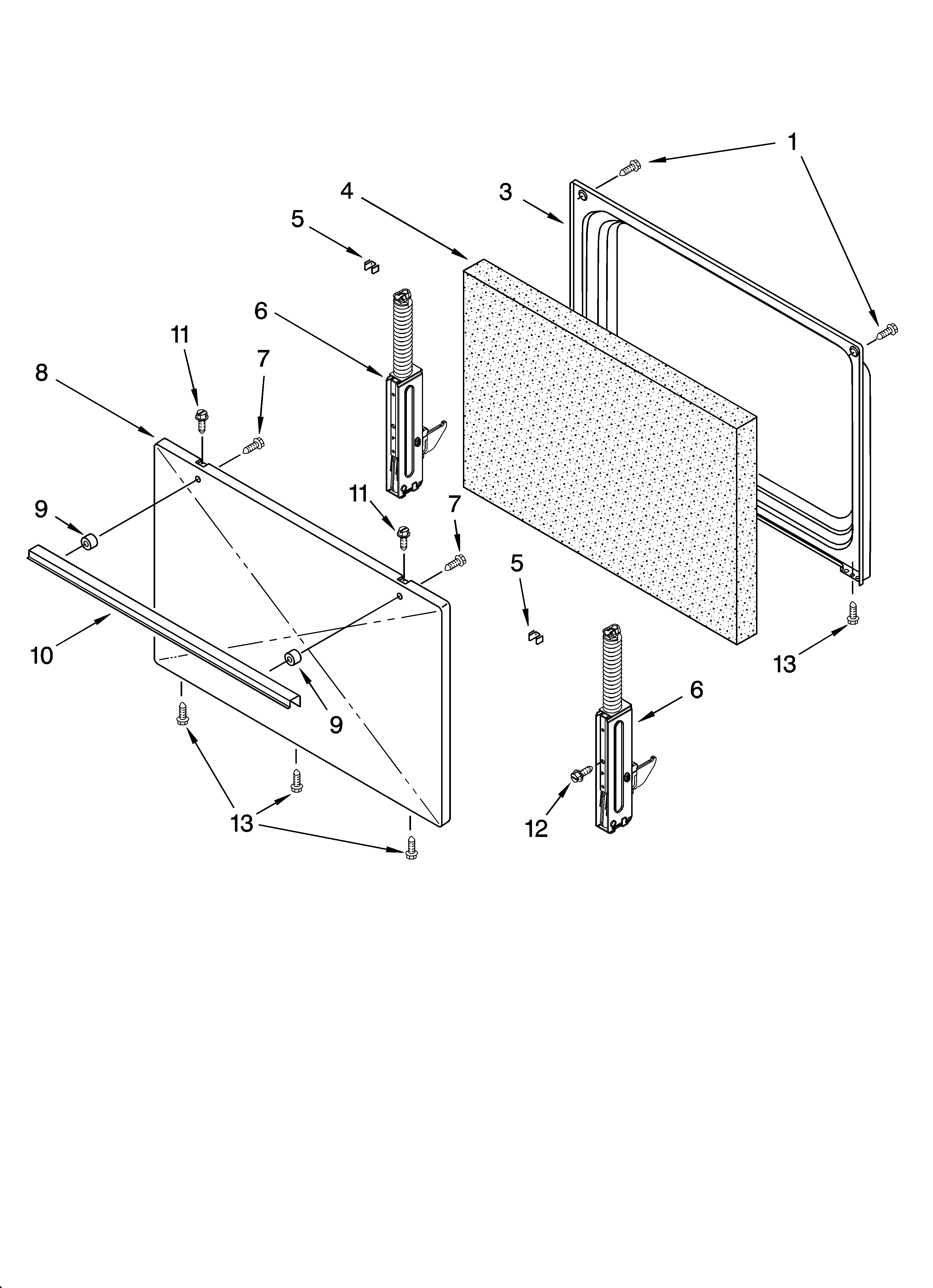 Estate TEP315TW0 door parts, optional parts diagram