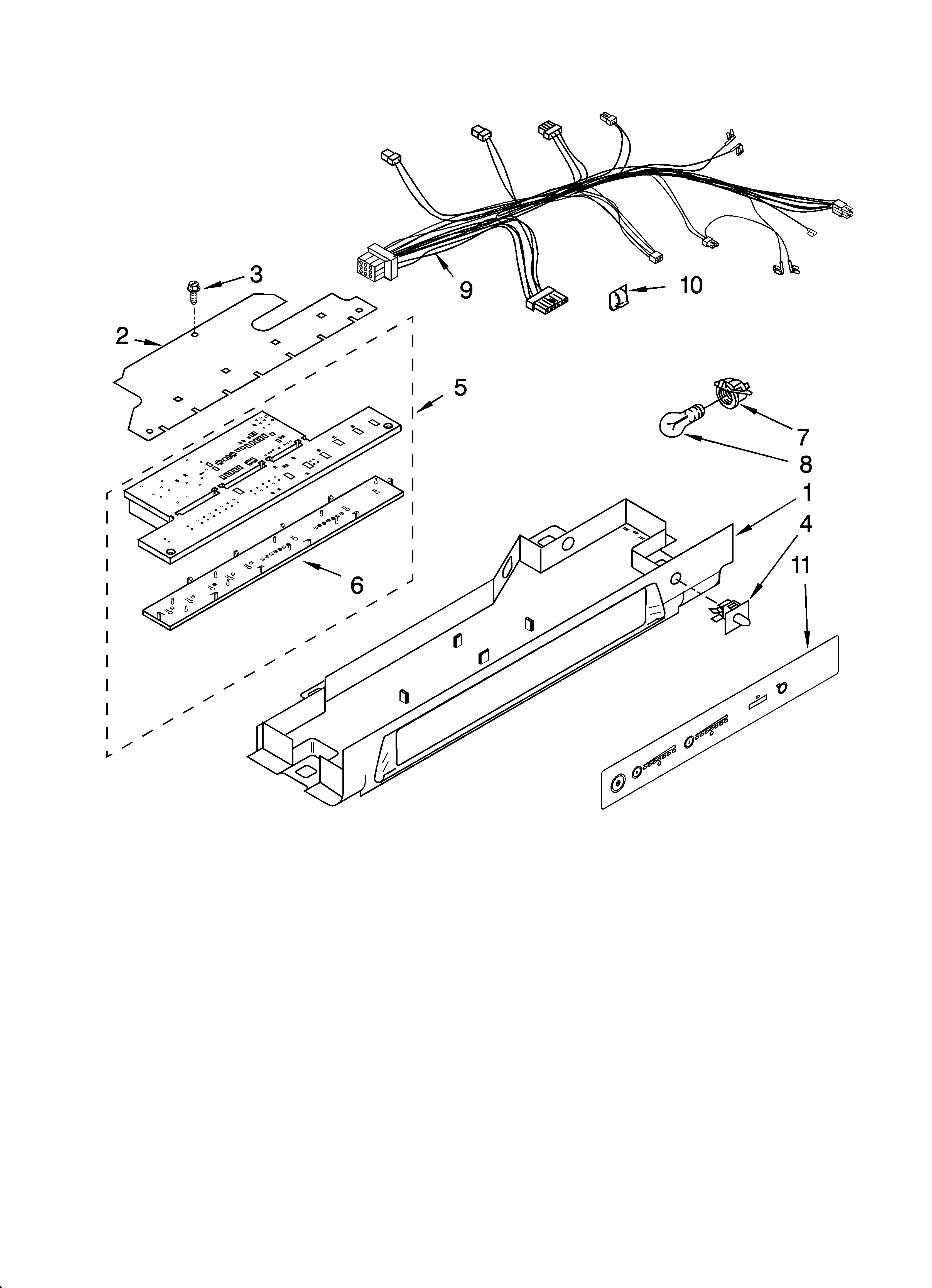 KitchenAid KSRP25FTWH01 control parts diagram