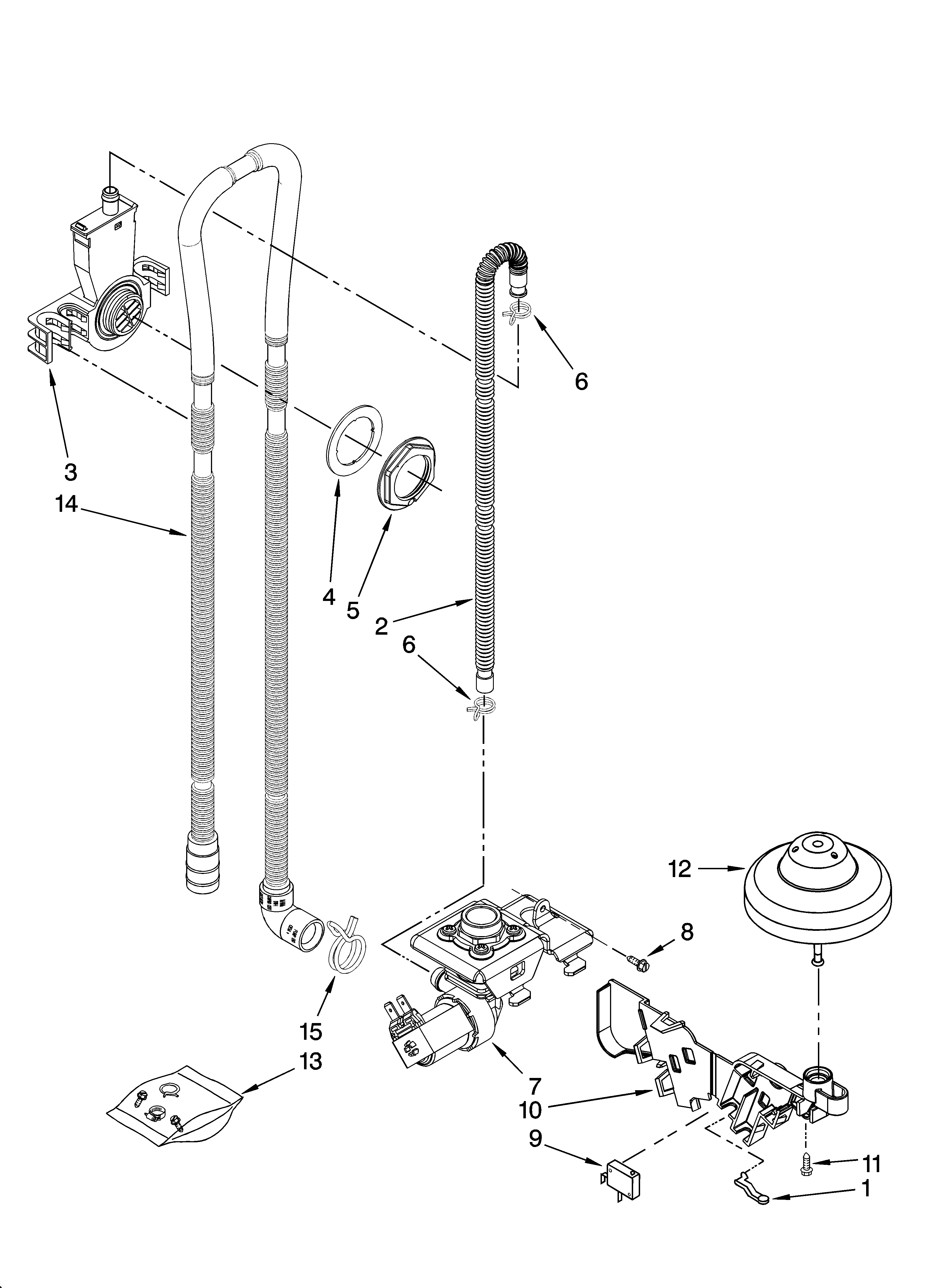 Whirlpool GU2200XTSS3 fill and overfill parts diagram