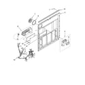 Whirlpool GU2451XTSQ2 door and latch parts diagram