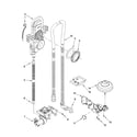 Whirlpool GU2451XTSQ2 fill, drain and overfill parts diagram