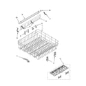 Whirlpool GU2451XTSQ2 upper rack and track parts diagram