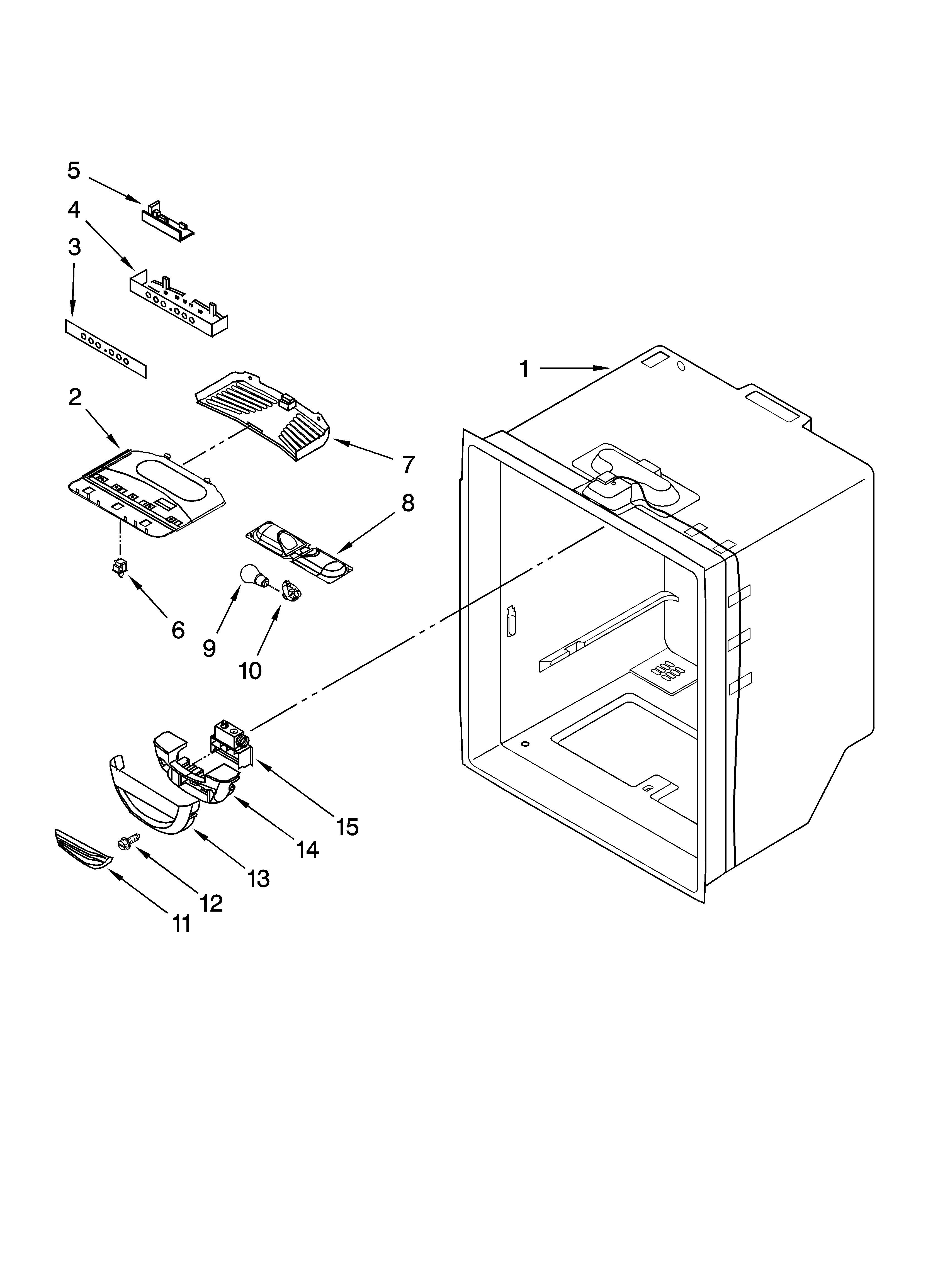 KitchenAid KBRS19KTSS00 refrigerator liner parts diagram