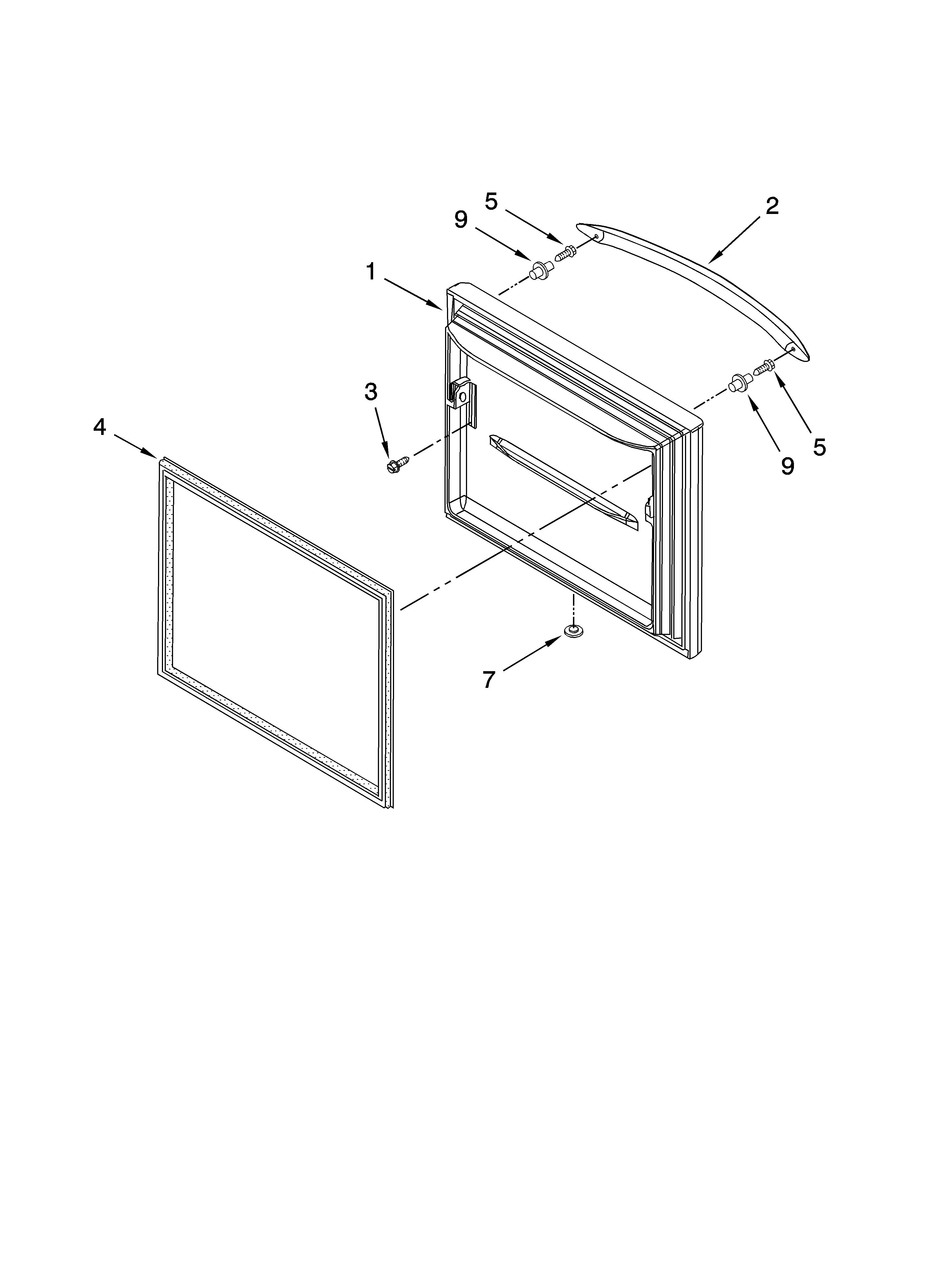 KitchenAid KBRS19KTSS00 freezer door parts, optional parts (not included) diagram