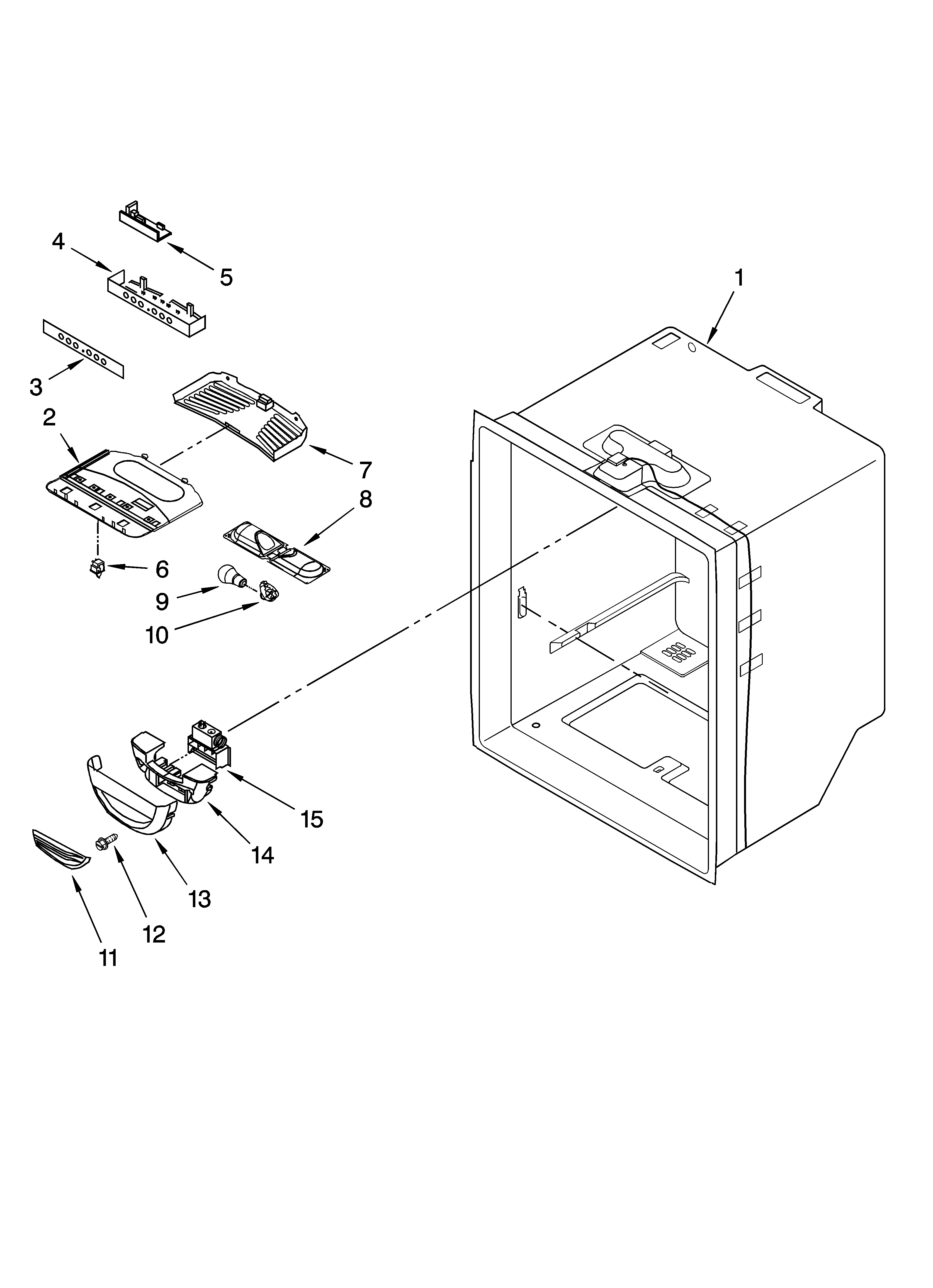 KitchenAid KBRS22KTSS00 refrigerator liner parts diagram