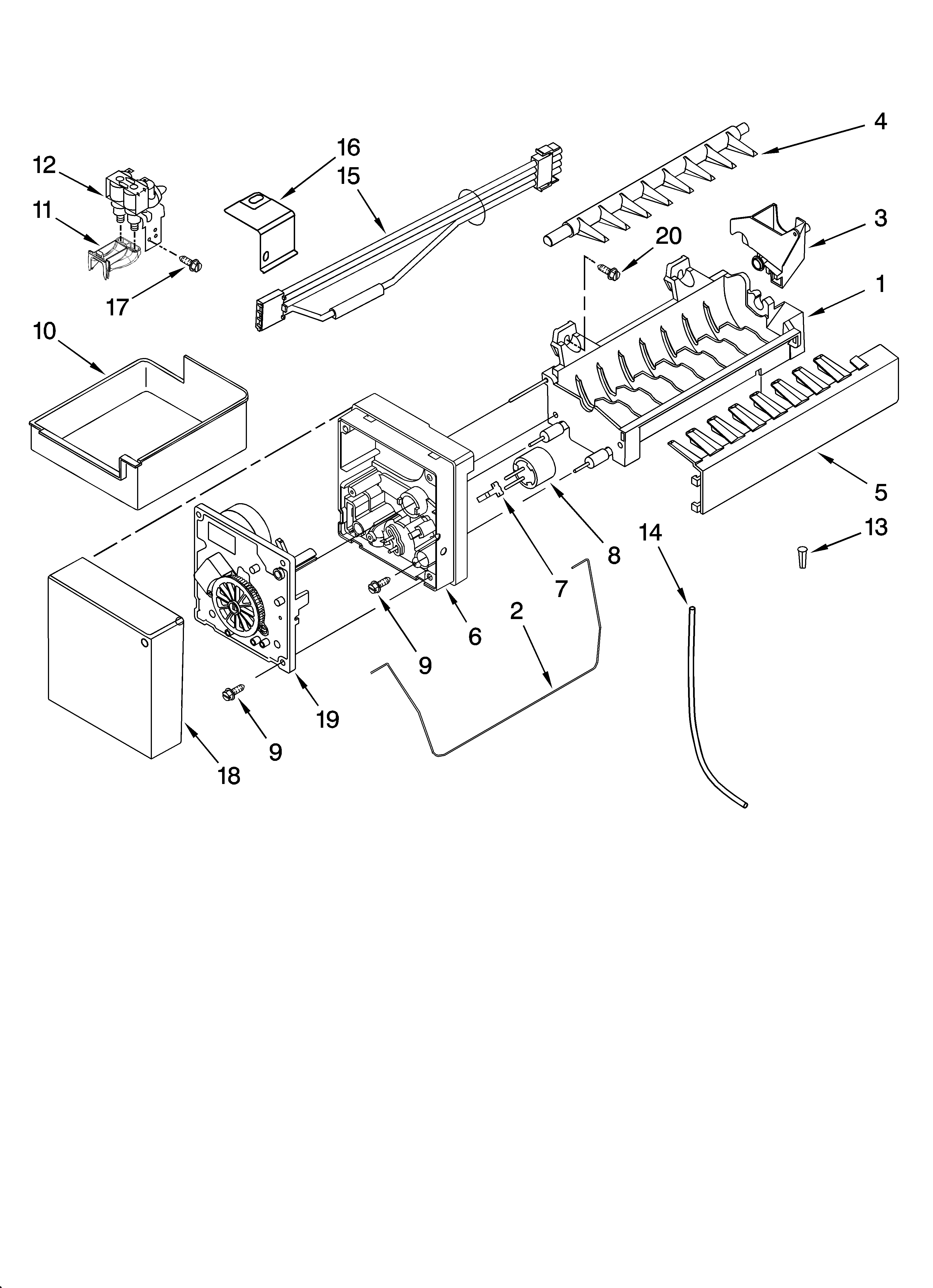 KitchenAid KBRS20ETBL00 icemaker parts, optional parts (not included) diagram