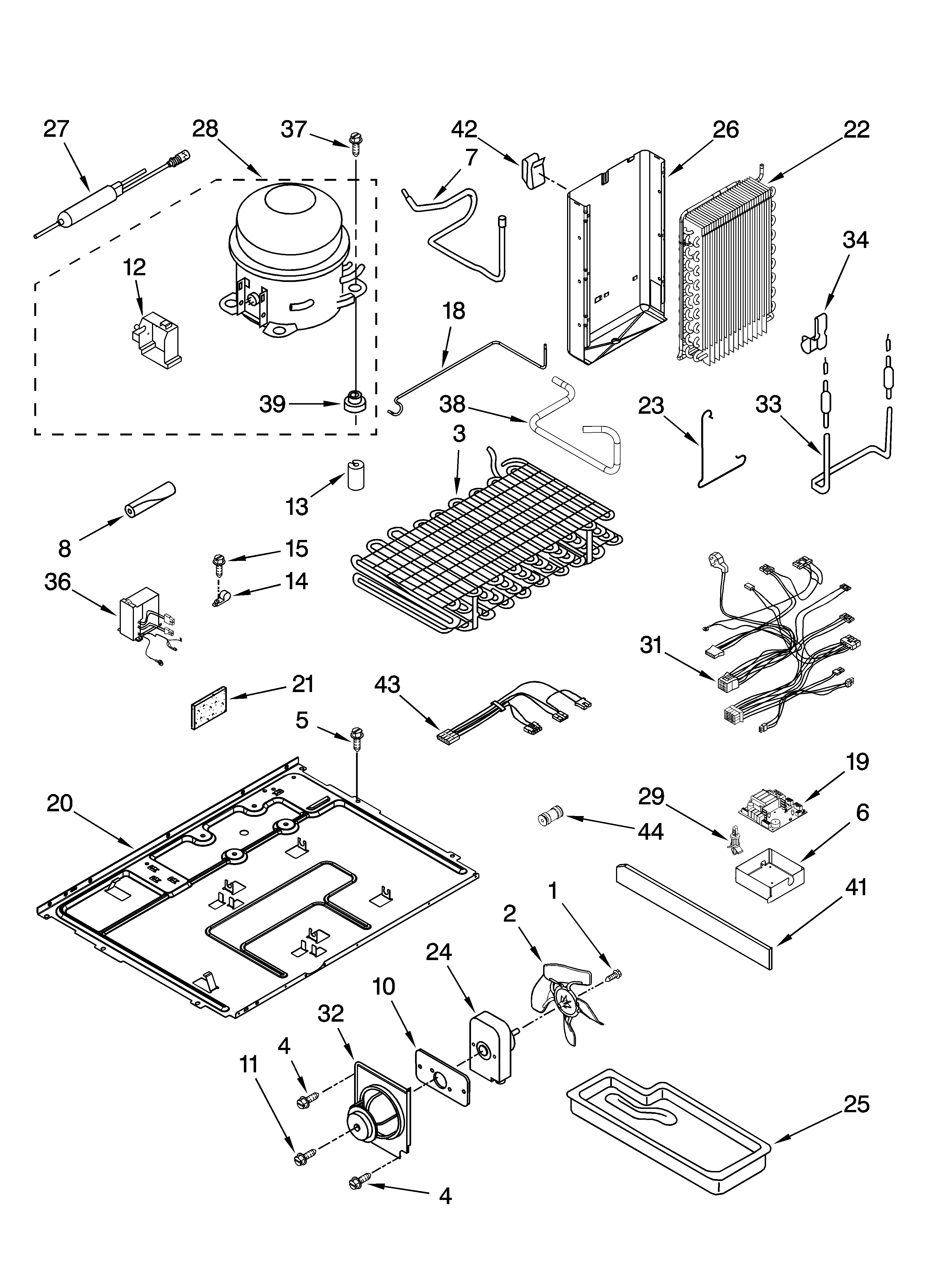 KitchenAid KSCS23FSSS03 unit parts diagram