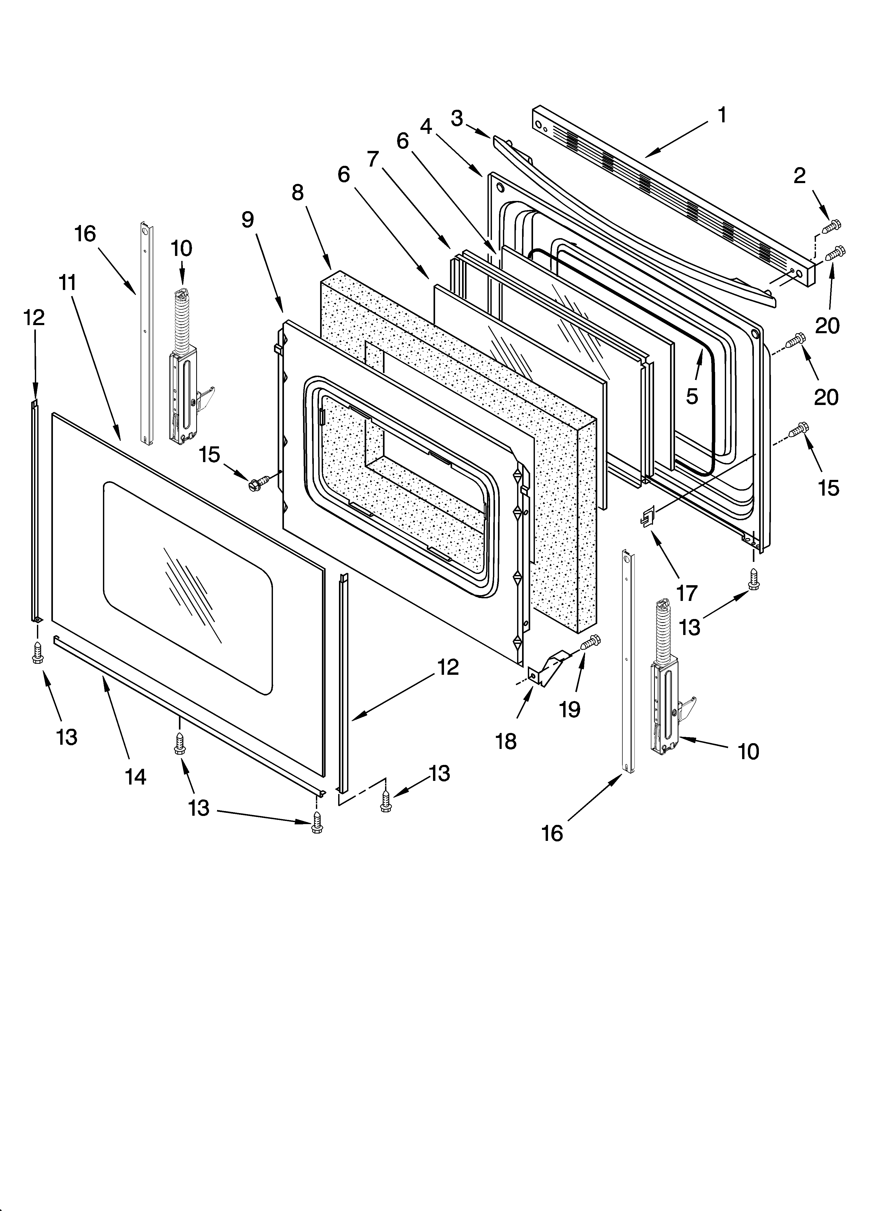 Whirlpool WERC4101SB2 door parts, optional parts diagram