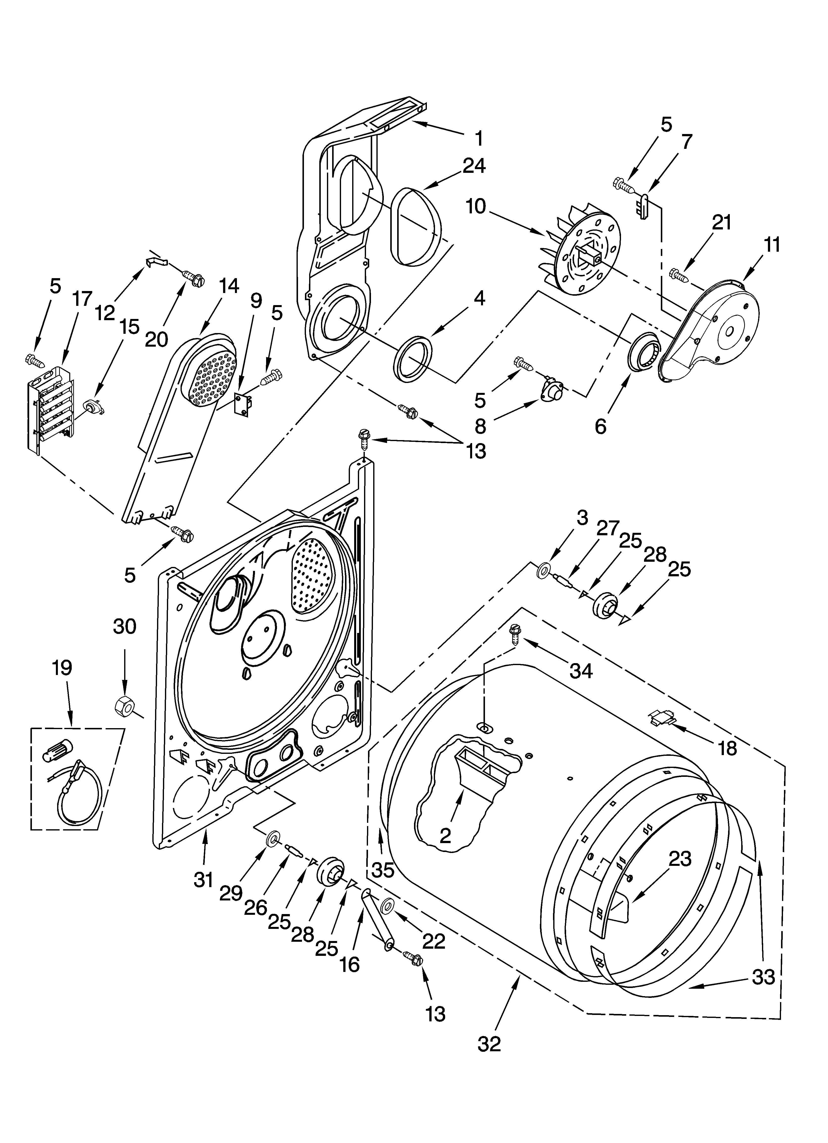 Maytag 3ZMED5705TW0 bulkhead parts, optional parts (not included) diagram