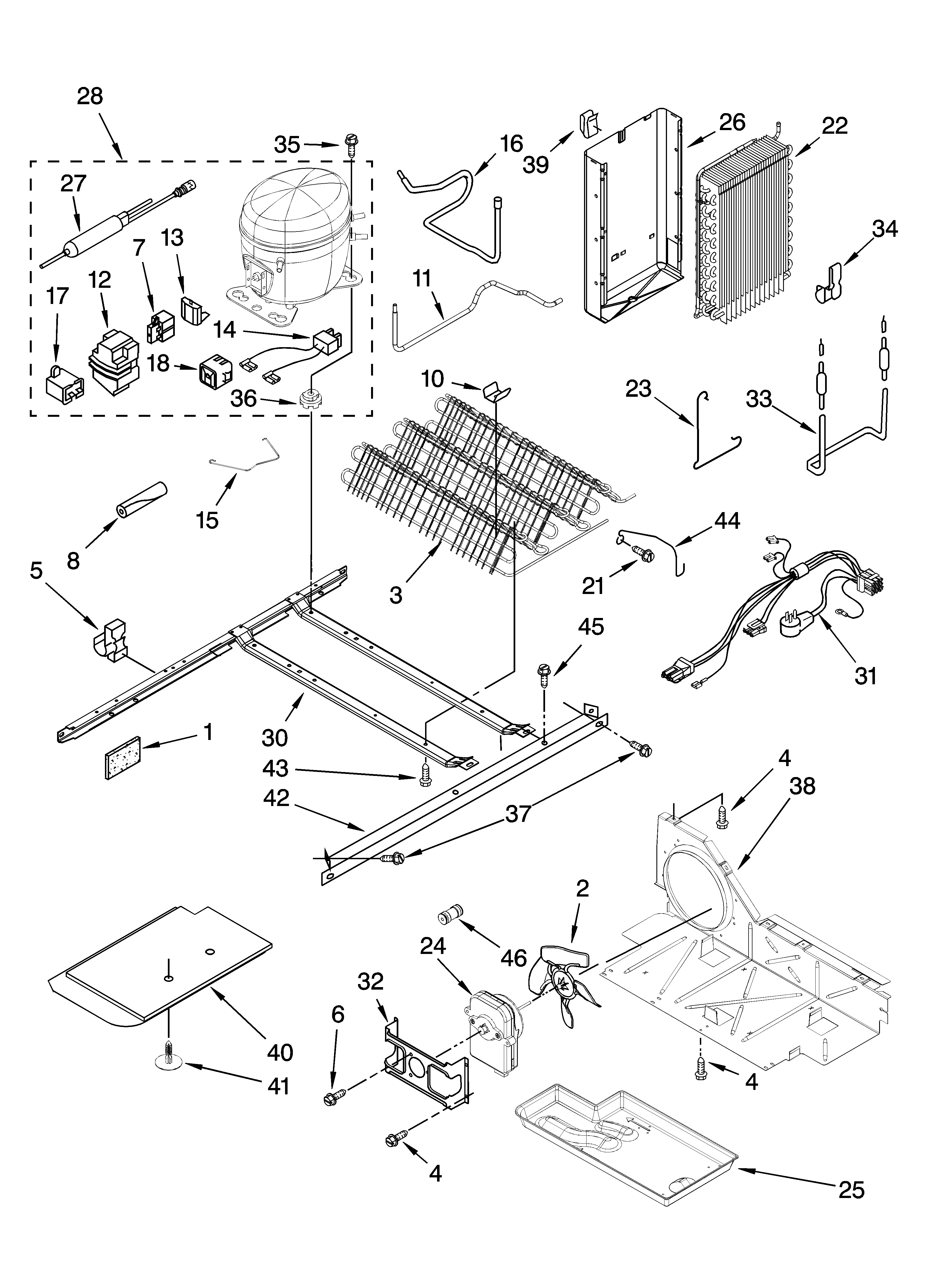 Whirlpool ED2FHEXTS00 unit parts diagram