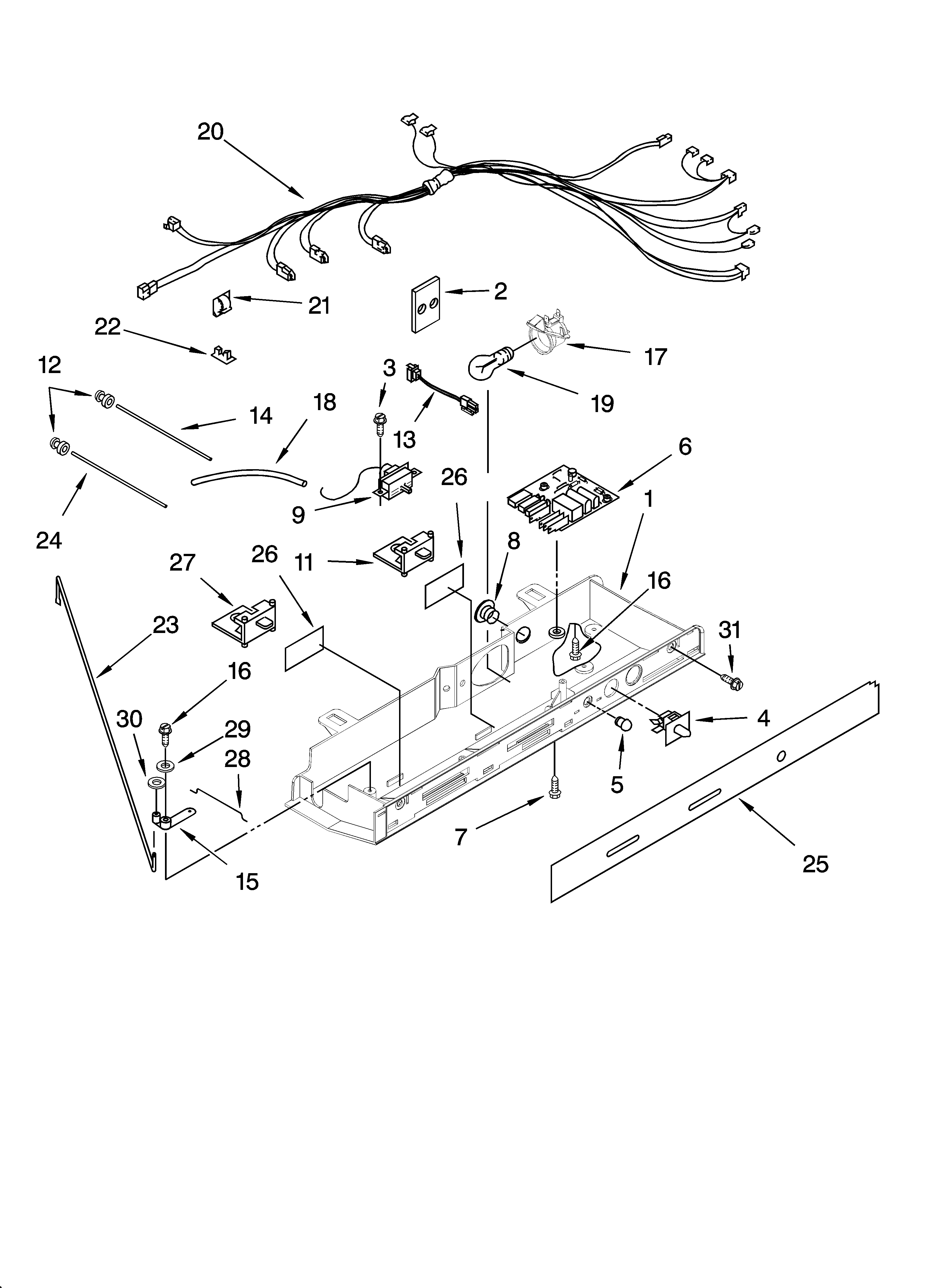 Whirlpool ED2FHEXTS00 control parts diagram