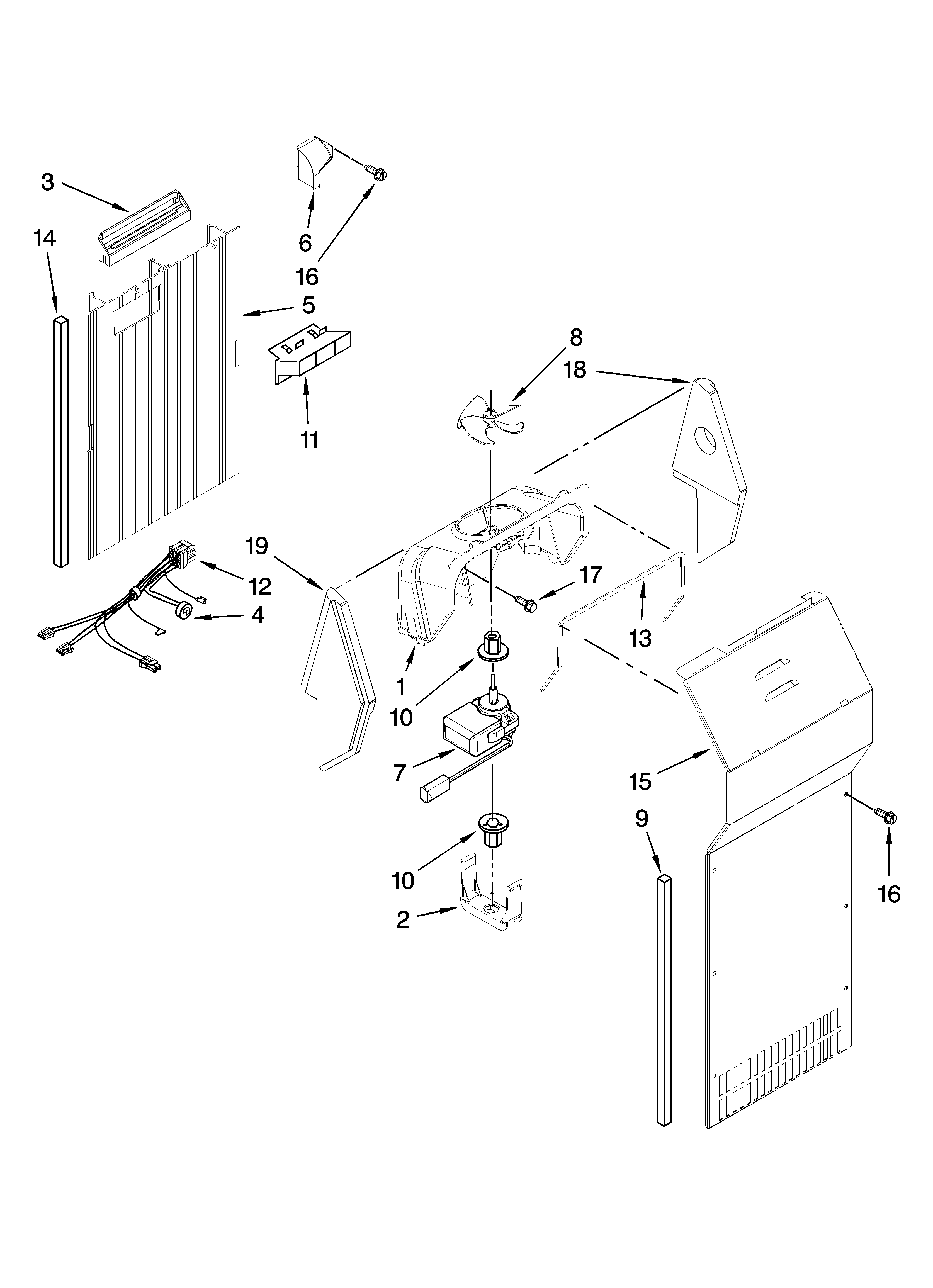Whirlpool ED2JVEXTS00 air flow parts diagram