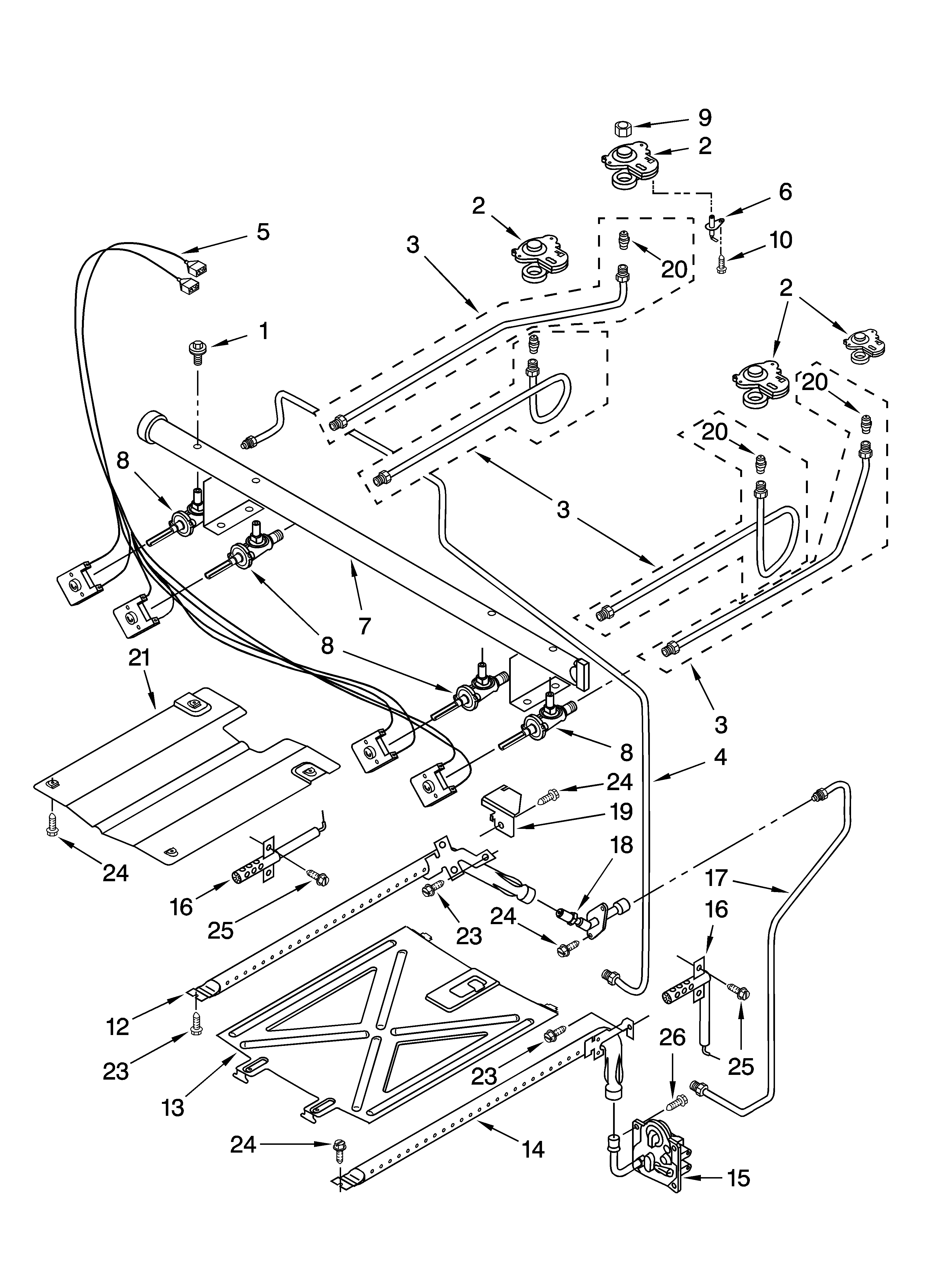 Estate TGS325MT5 manifold parts diagram