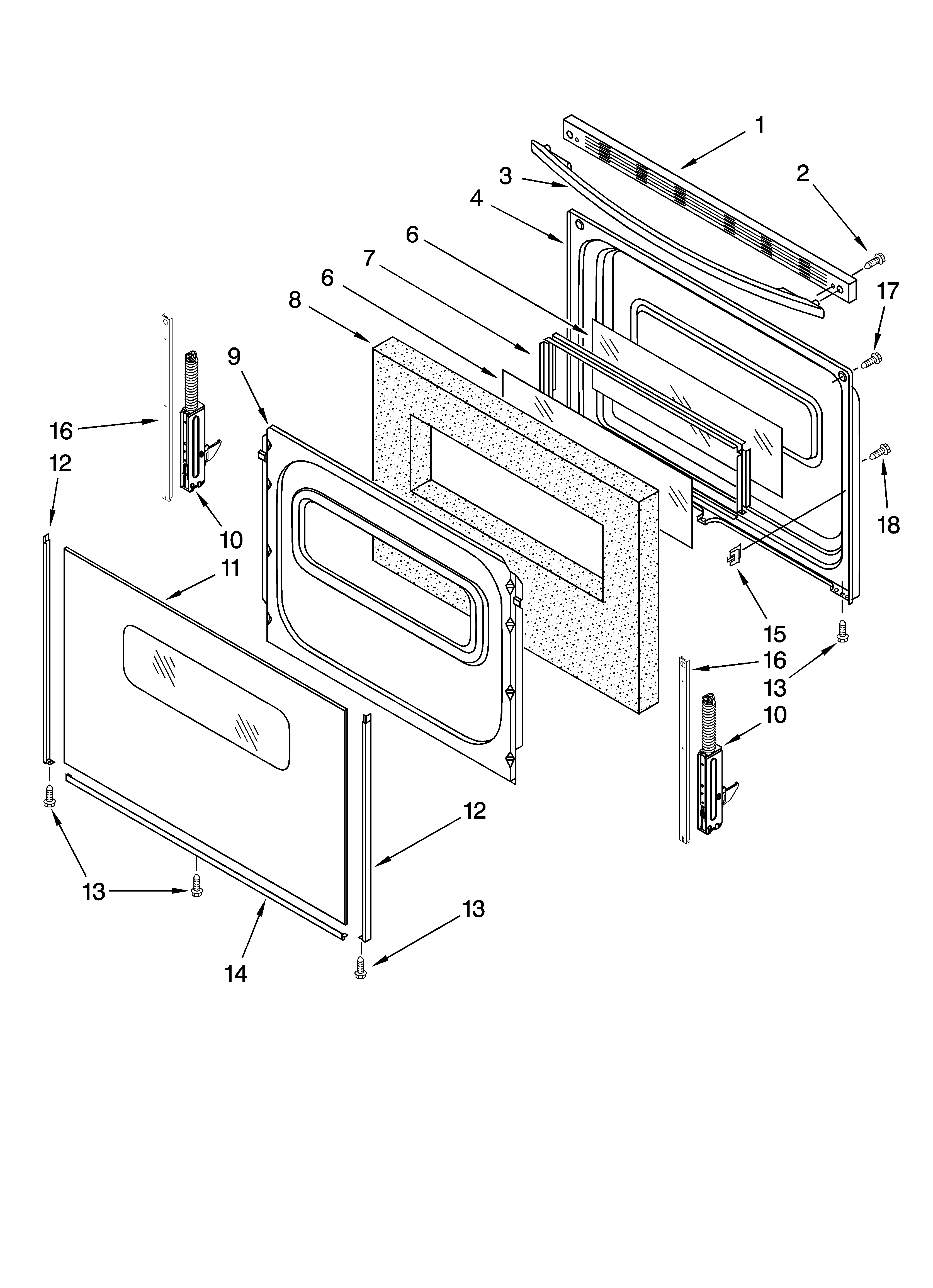 Estate TGS325MT5 door parts diagram