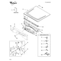Whirlpool WGD8300SW0 top and console parts diagram