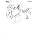 Whirlpool DU895SWPB0 frame and console parts diagram