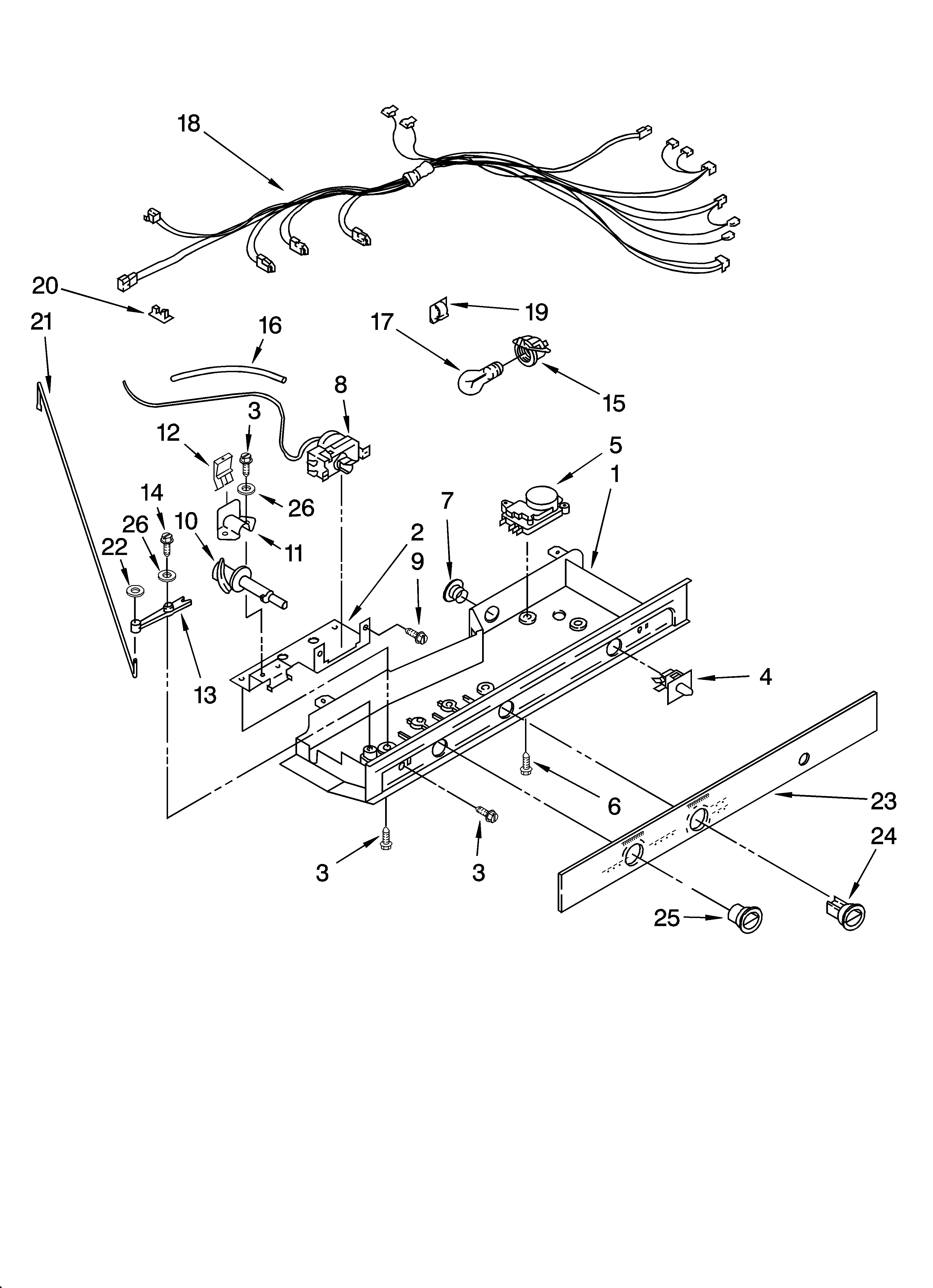 Whirlpool ED2GHGXMB02 control parts diagram